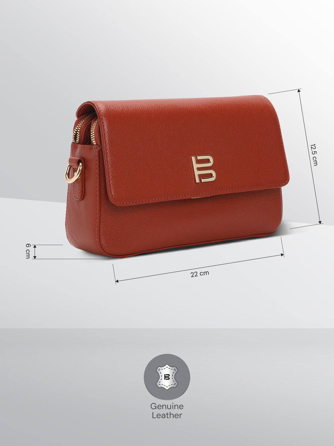 BAGATT Campania Mid brown Cross Body Bag