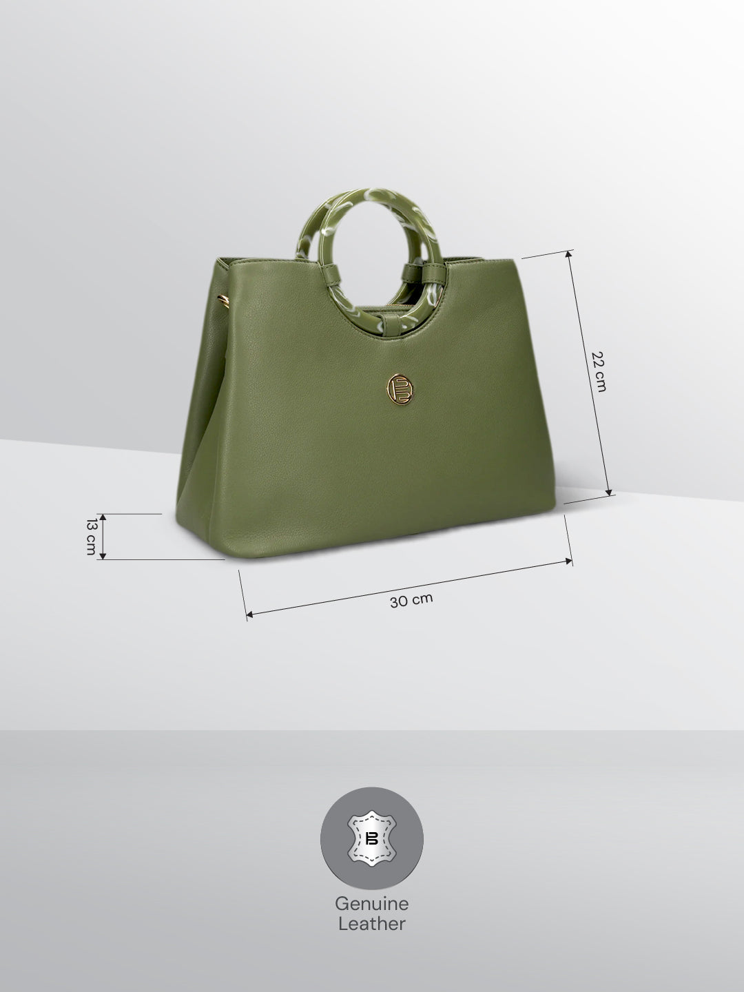 BAGATT Campania Dark Green Satchel