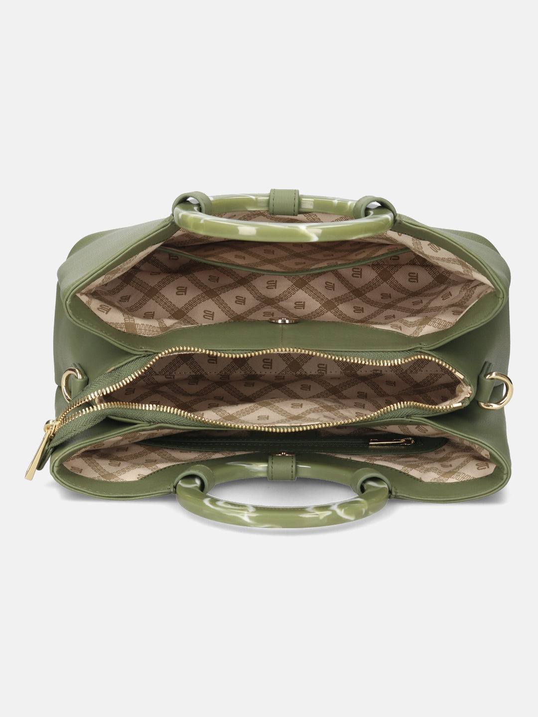 BAGATT Campania Dark Green Satchel