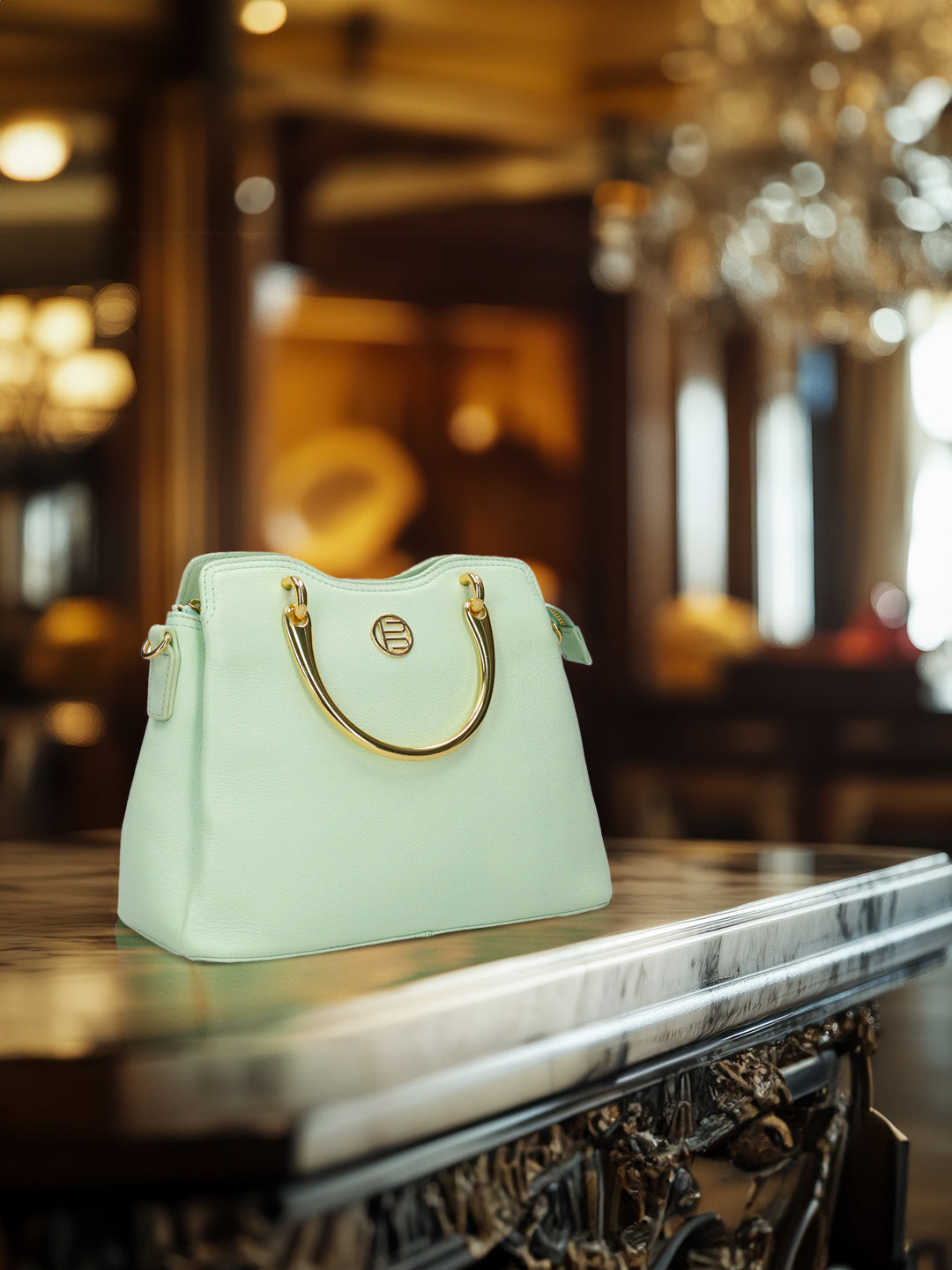 BAGATT Campania Light Green Satchel