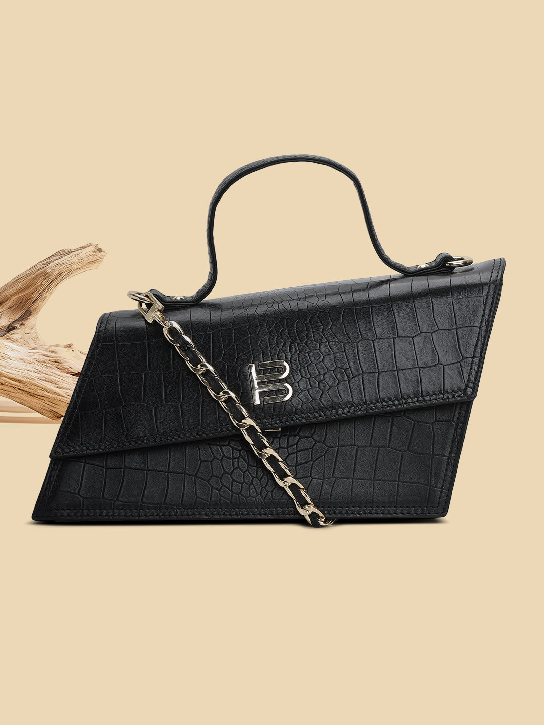 BAGATT Sparone Black Top Handle Bag