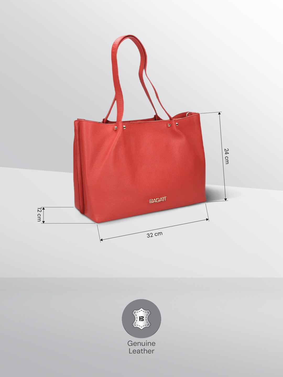 BAGATT Red Tote Bag