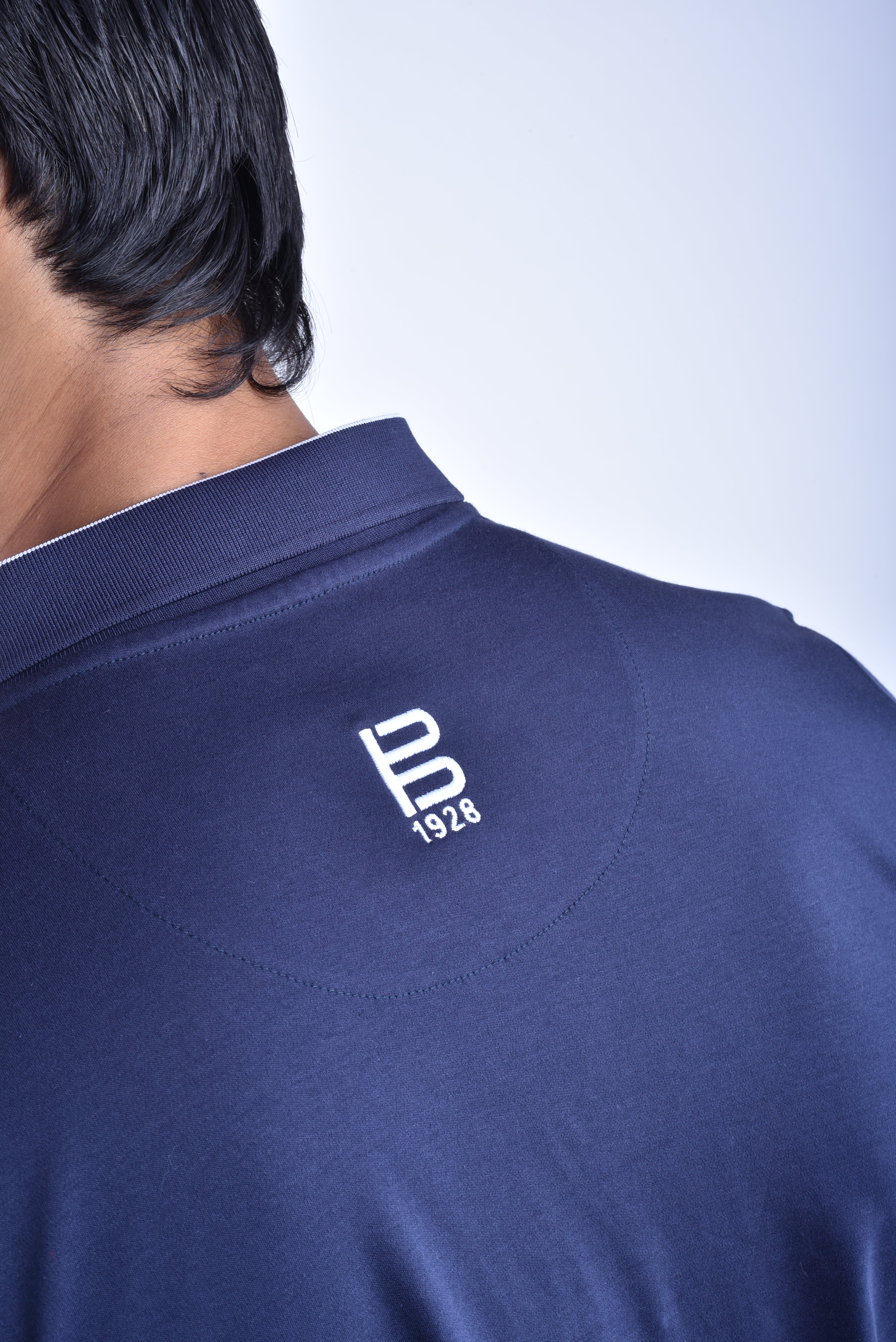 BAGATT Men's Dark Blue Mercerised Cotton Polo T-Shirt