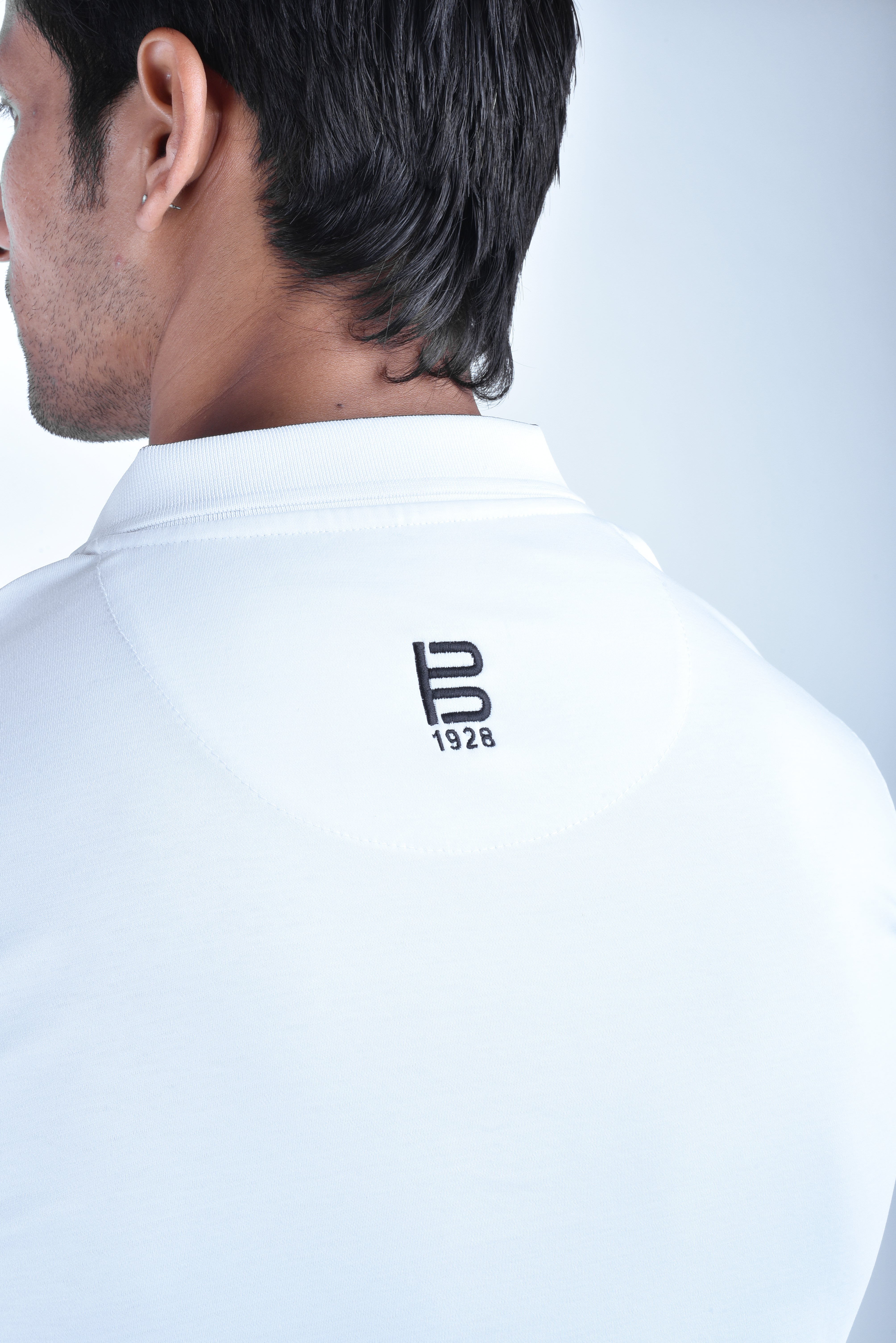 BAGATT Men's White Mercerised Cotton Polo T-Shirt