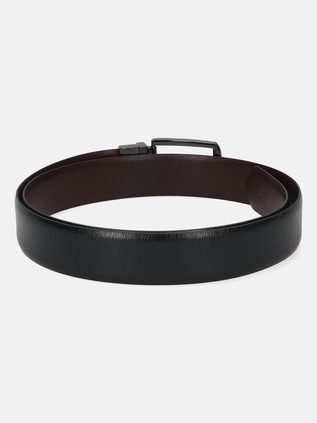 BAGATT Black Italian Leather Reversible Belt
