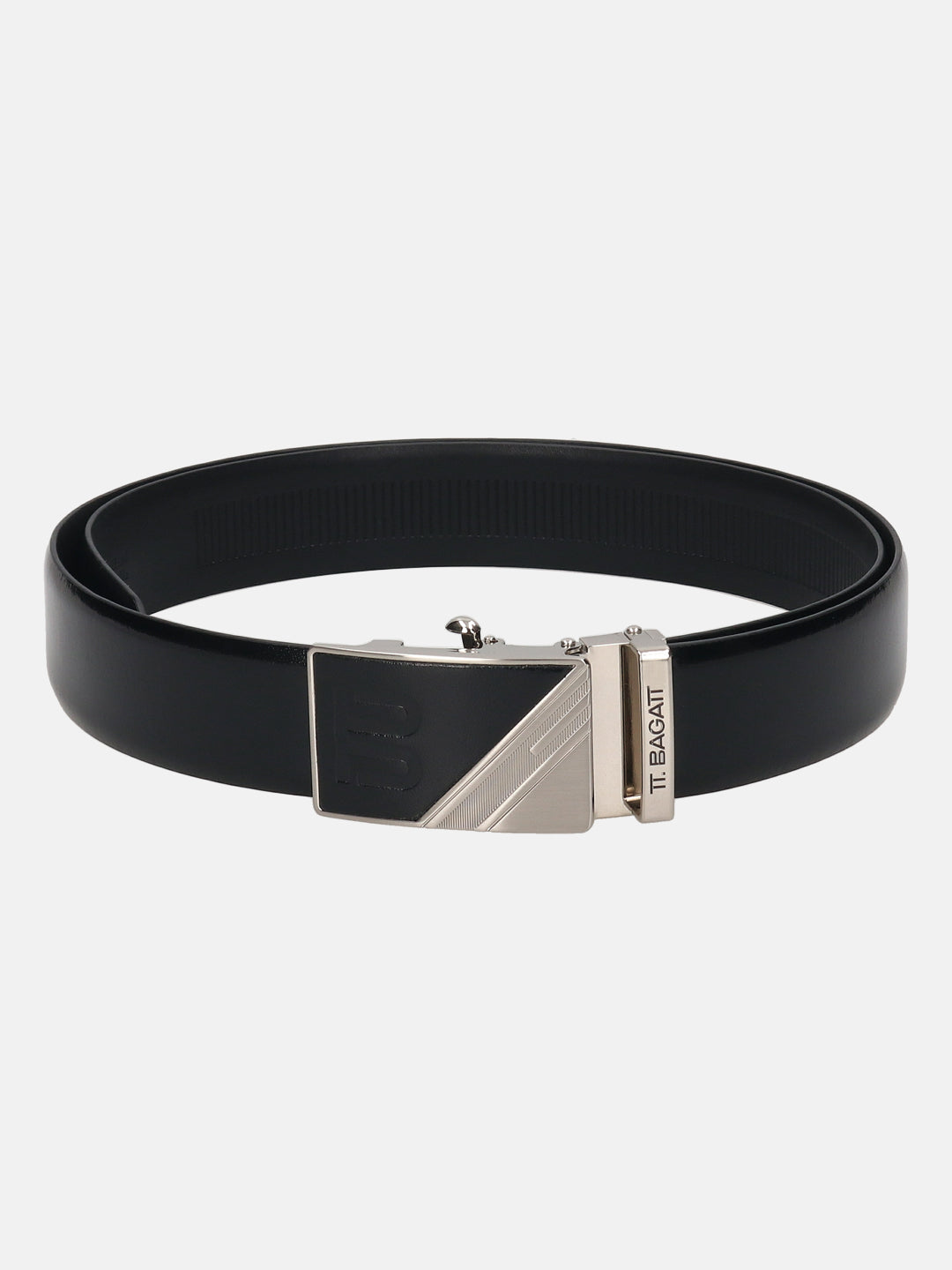 BAGATT Black Full Grain Italian Leather Non-Reversible Belt