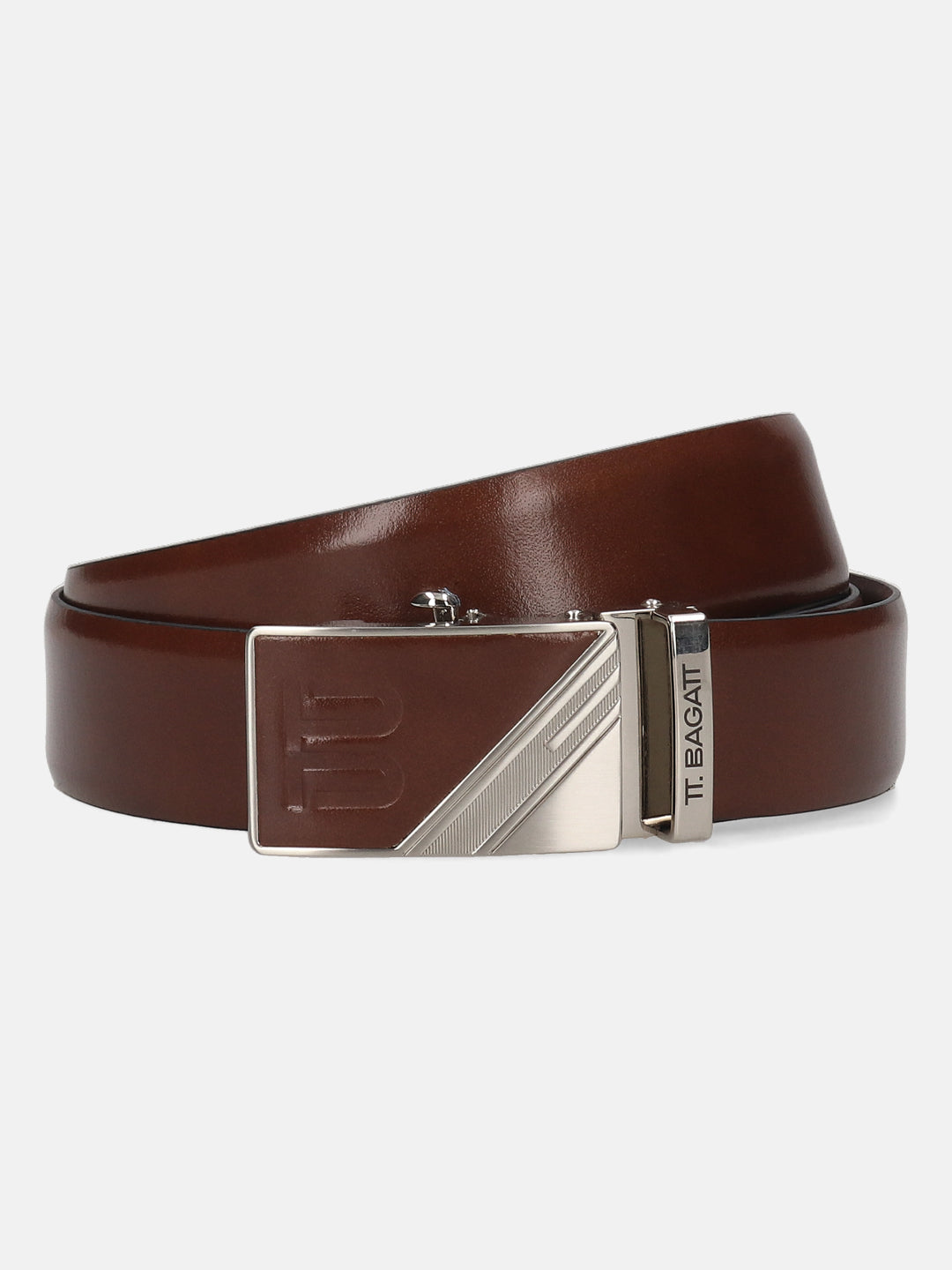 BAGATT Brown Full Grain Italian Leather Non-Reversible Belt