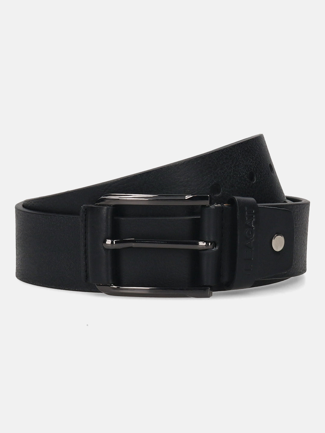BAGATT Black Full Grain Italian Leather Non-Reversible Belt