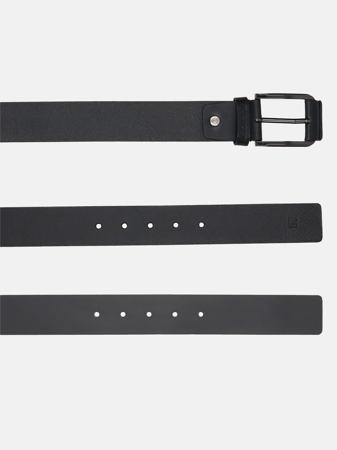 BAGATT Black Full Grain Italian Leather Non-Reversible Belt