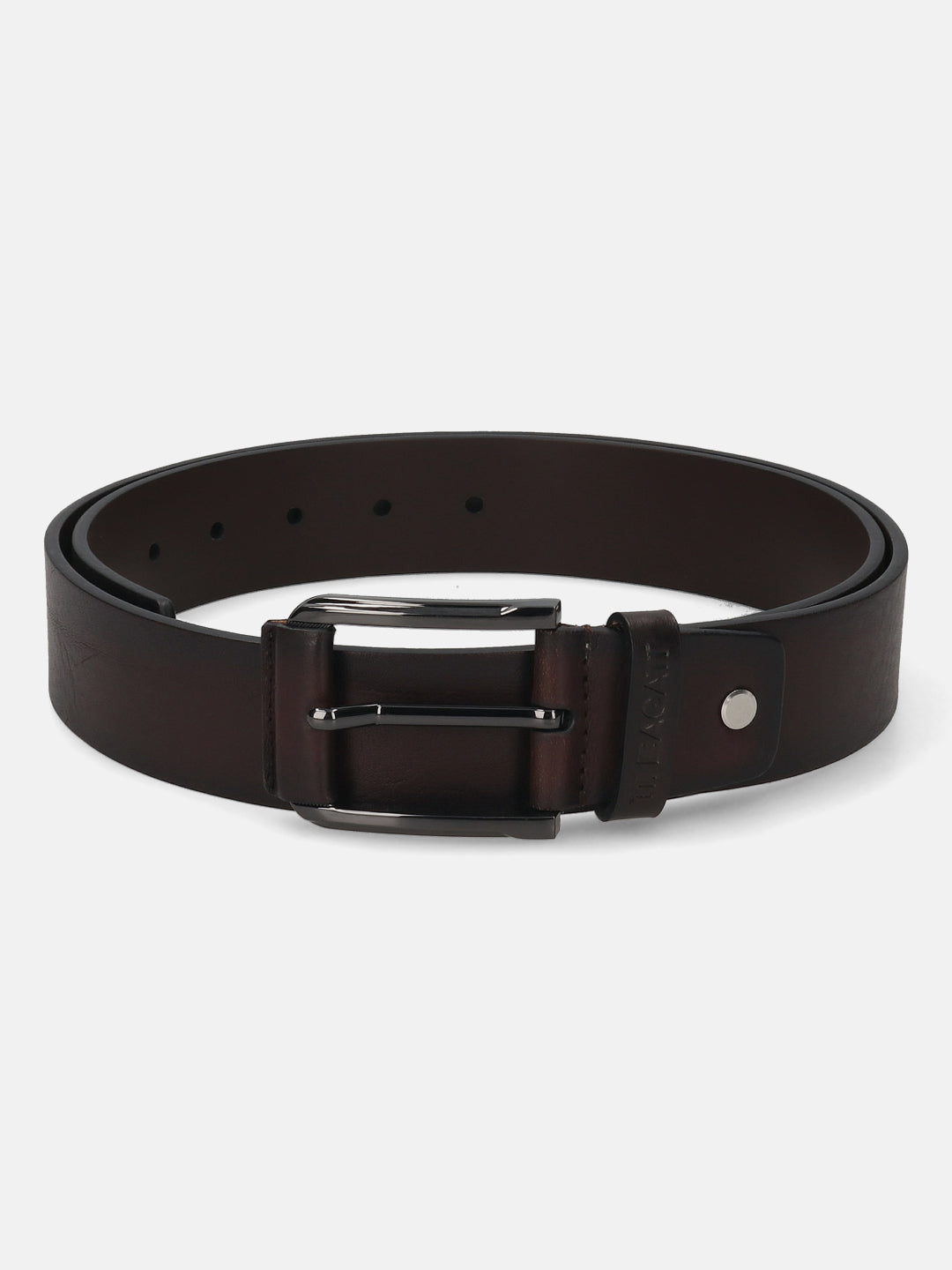 BAGATT Dark Brown Full Grain Italian Leather Non-Reversible Belt