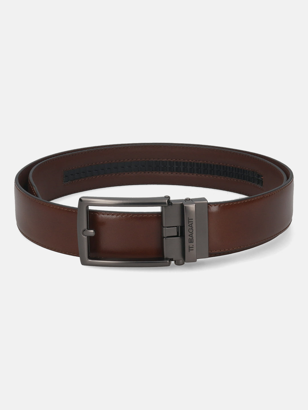 BAGATT Light Brown Full Grain Italian Leather Non-Reversible Belt