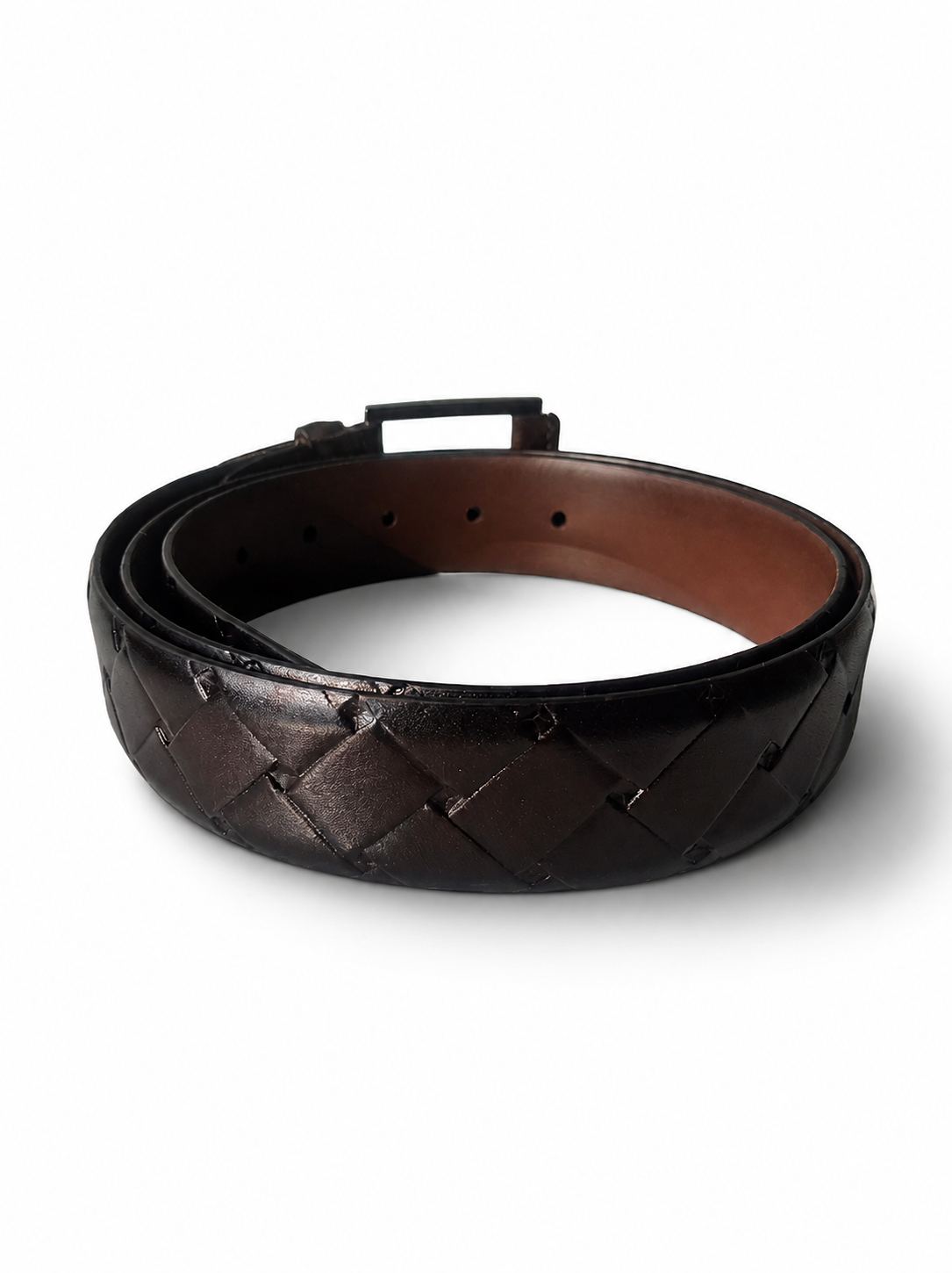 TT.BAGATT Dark Brown Italian Leather Non-Reversible Belt