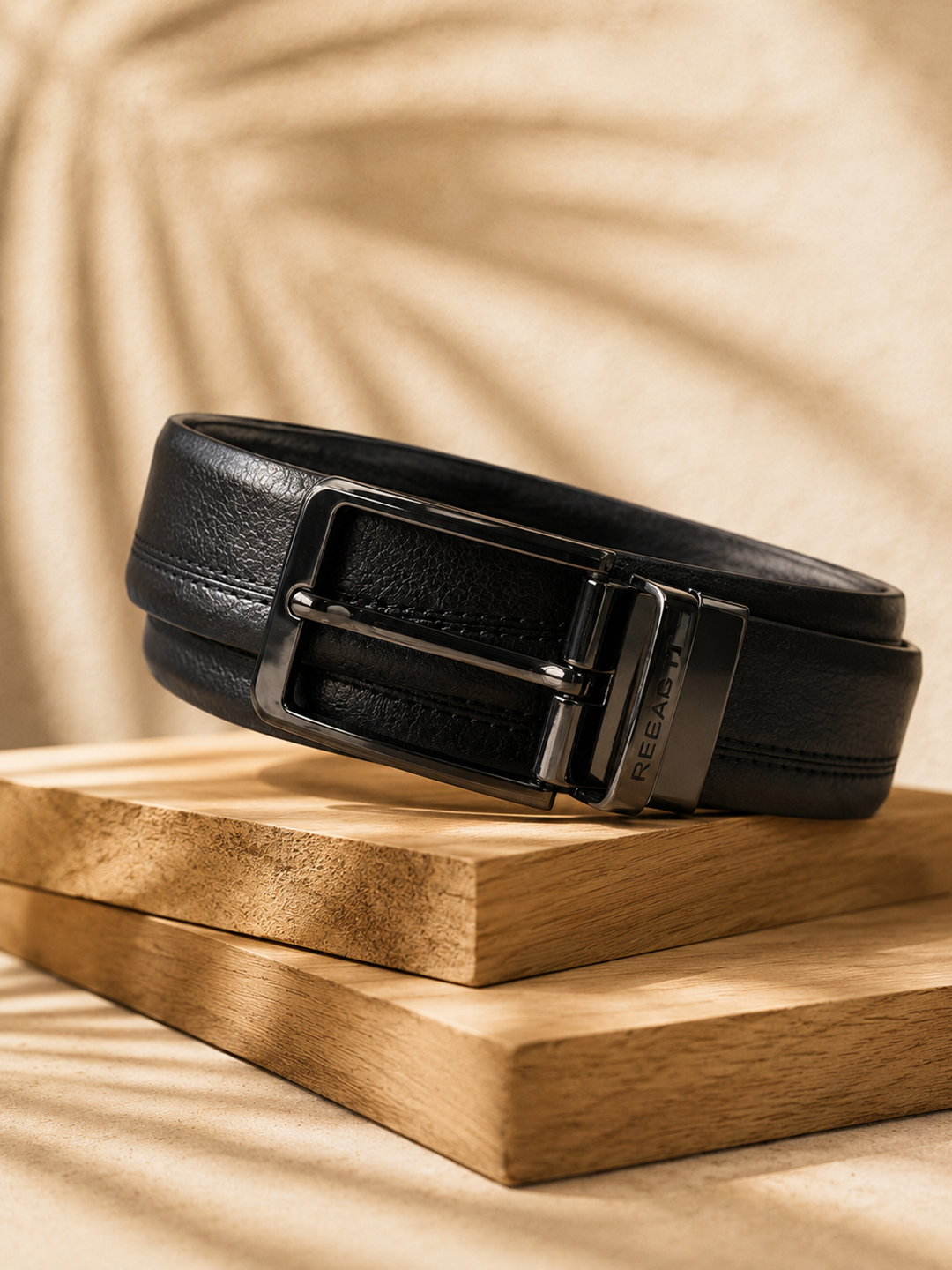 TT.BAGATT Black/Black Italian Leather Reversible Belt