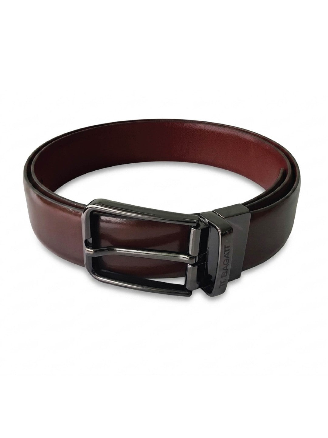 TT.BAGATT Brown/Light Brown Italian Leather Reversible Belt