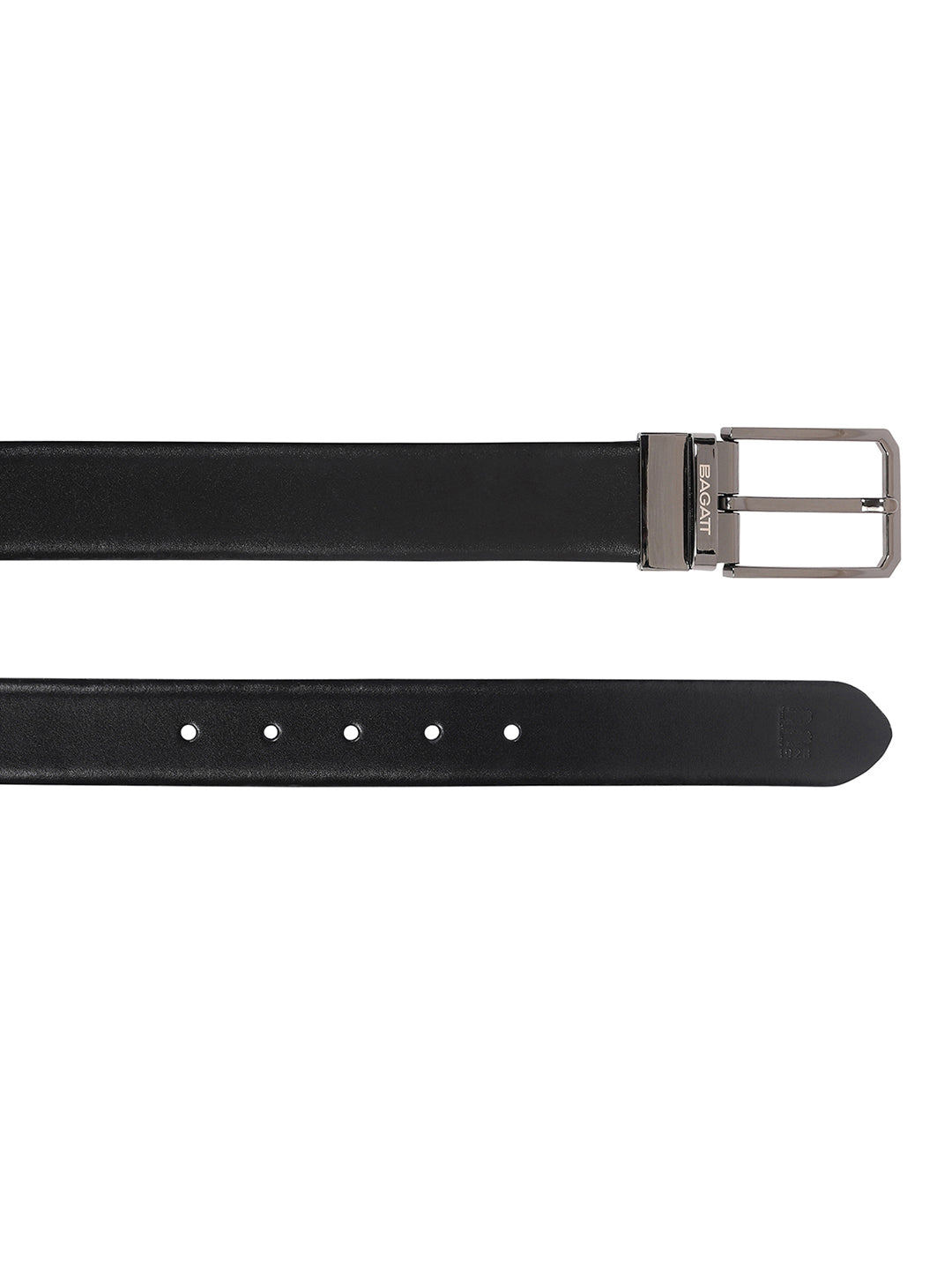 BAGATT Black Reversible Leather Belt