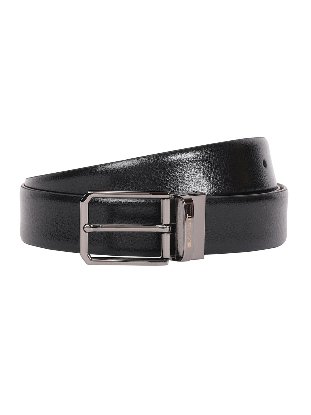 BAGATT Black Reversible Leather Belt