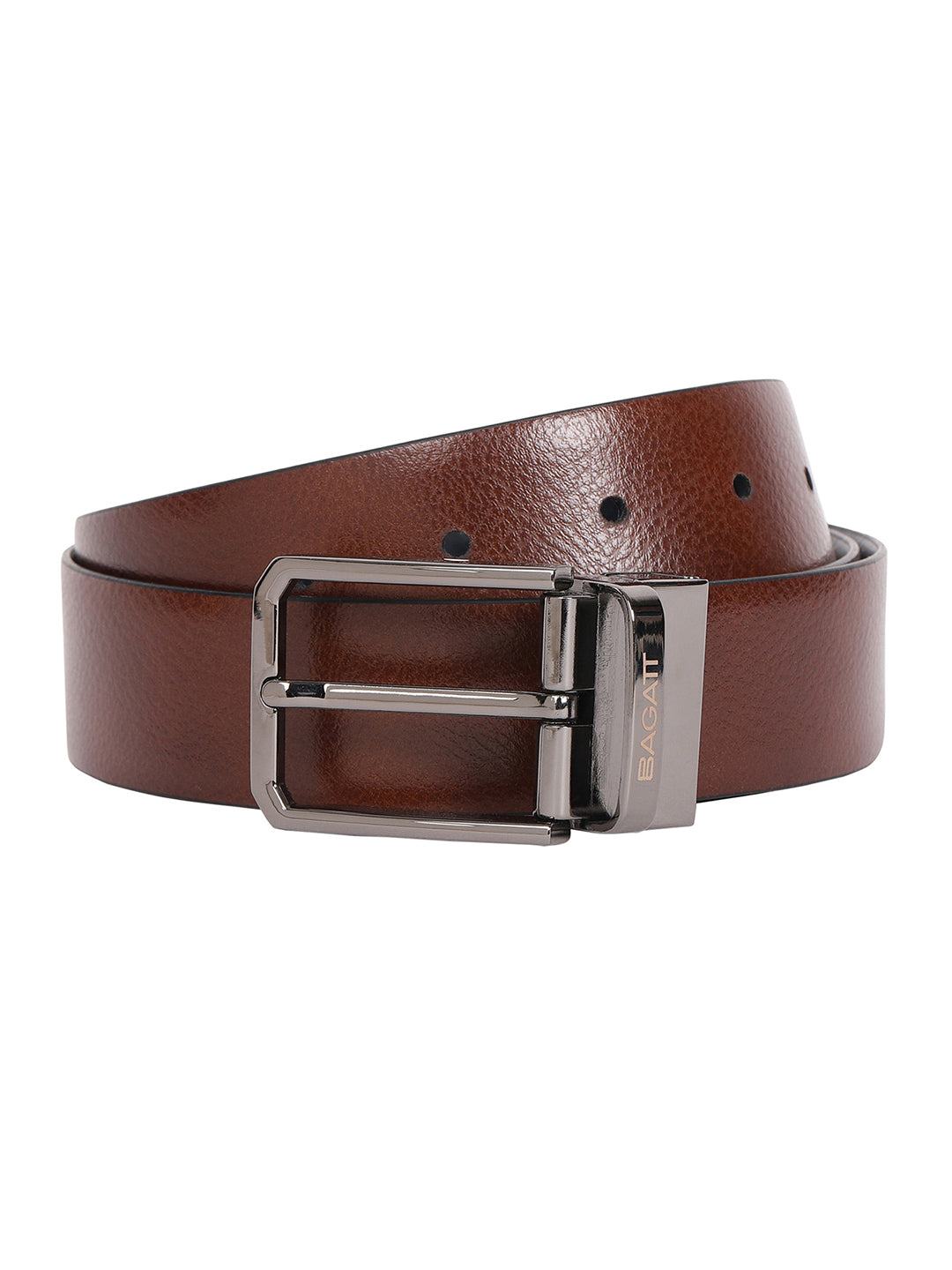 BAGATT Dark Blue Reversible Leather Belt