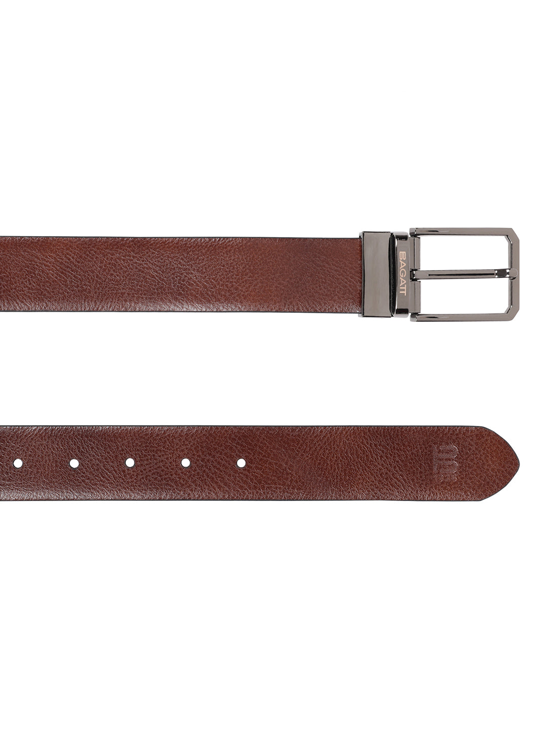 BAGATT Dark Blue Reversible Leather Belt