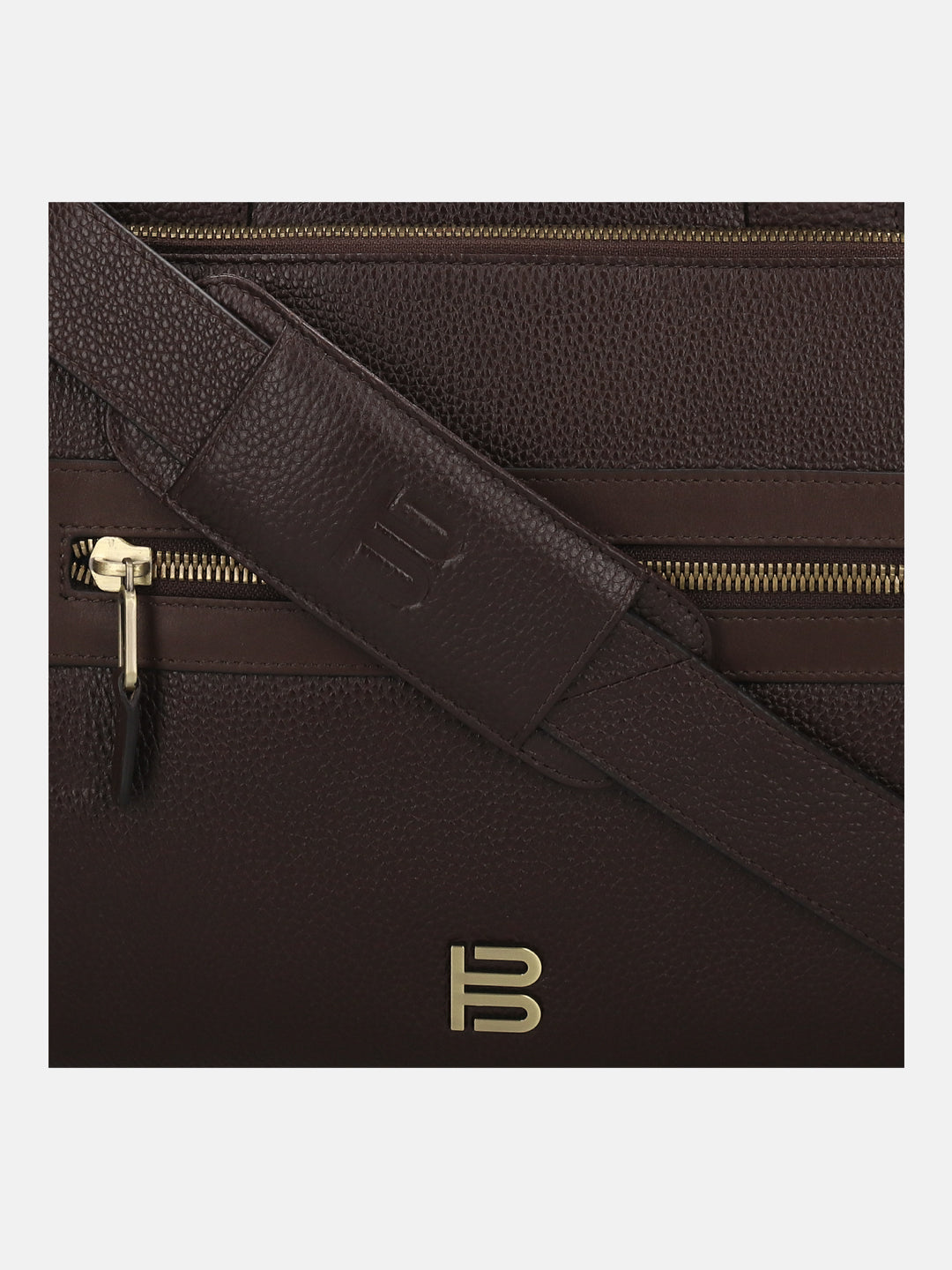 BAGATT Dark Brown Wax Leather Laptop Bag