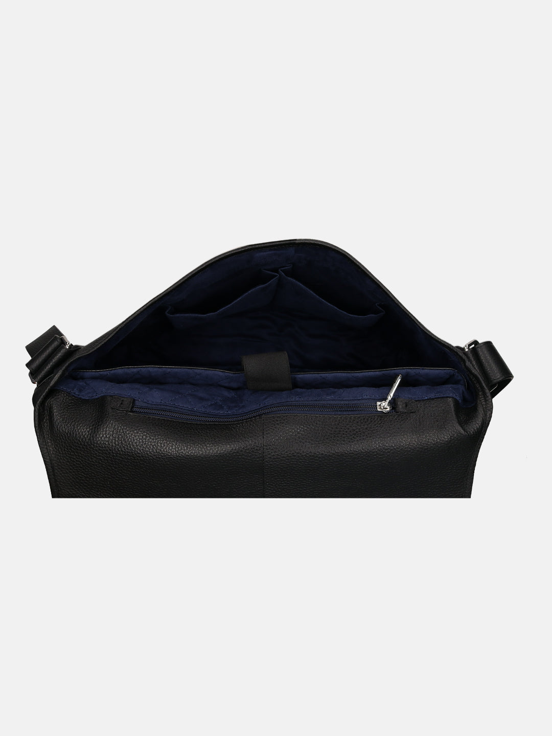 BAGATT Black Wax Leather Messenger Bag