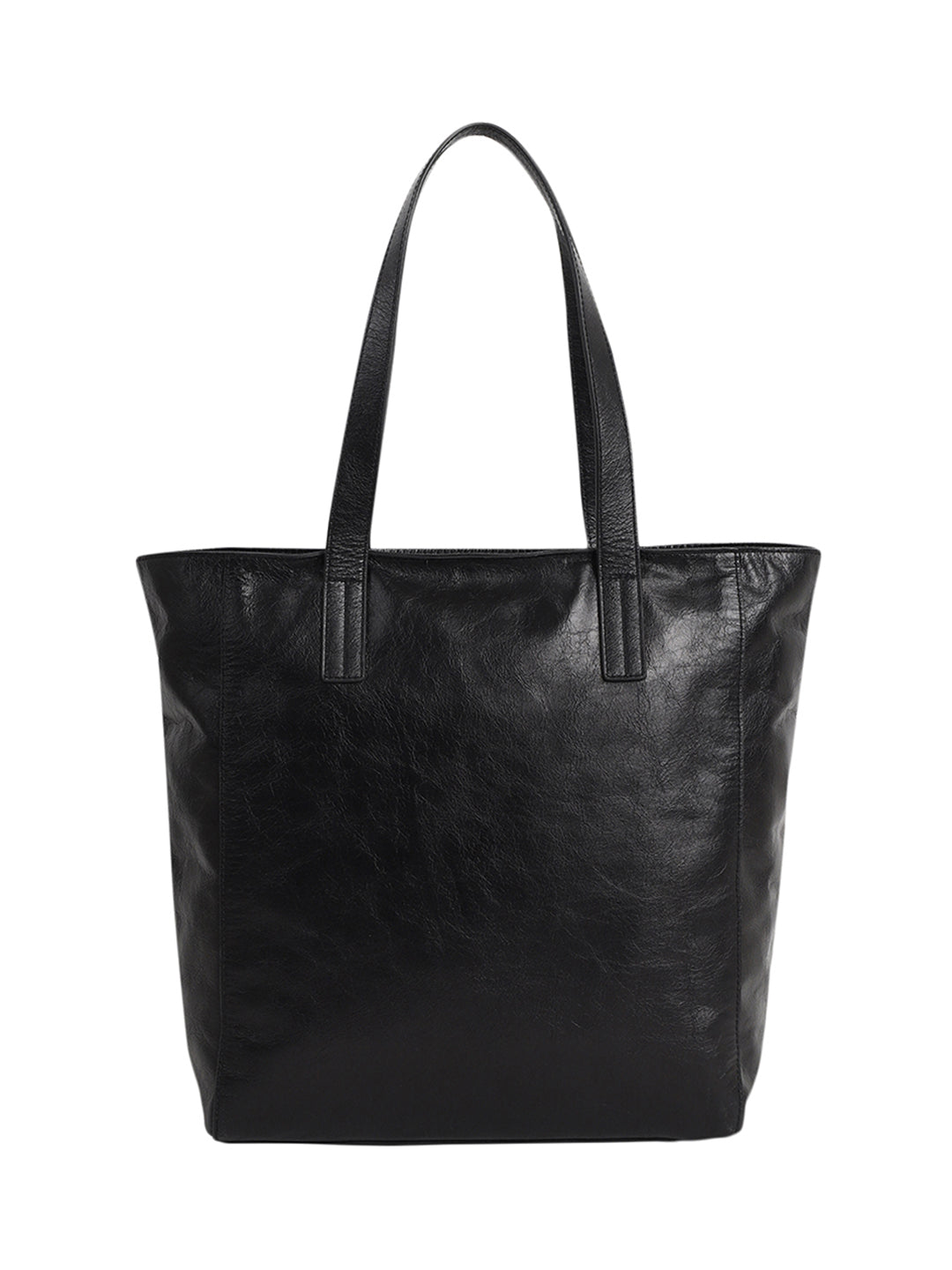 Veneto Black Leather Tote Bag