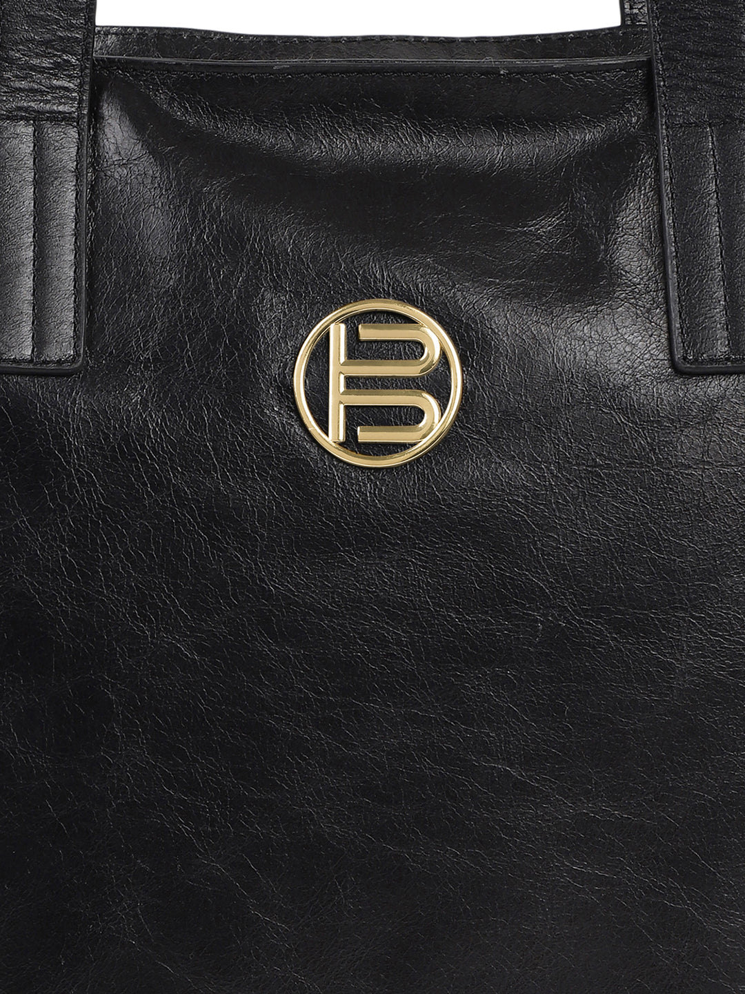Veneto Black Leather Tote Bag