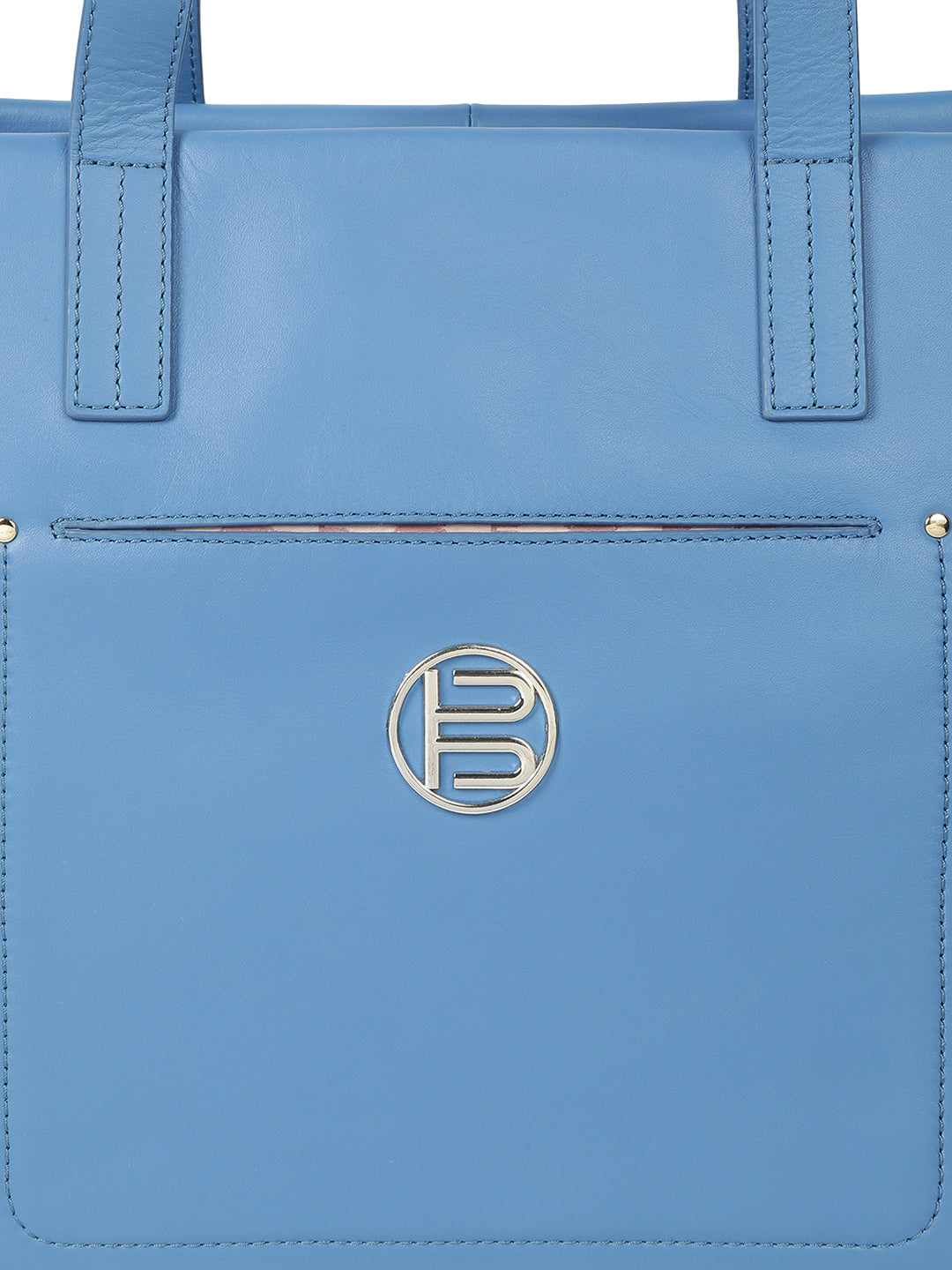 Veneto Blue Leather Tote Bag