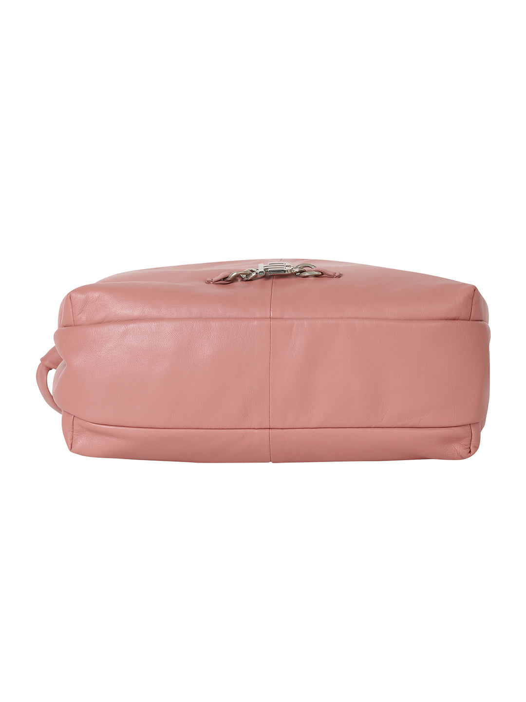 Solza Pink Leather Knotted Shoulder Bag