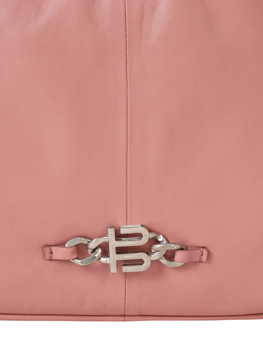 Solza Pink Leather Knotted Shoulder Bag