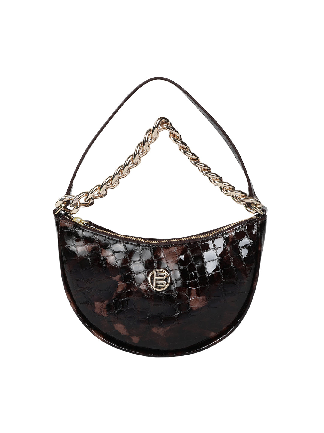 Barletta Dark Brown Leather Wristlet
