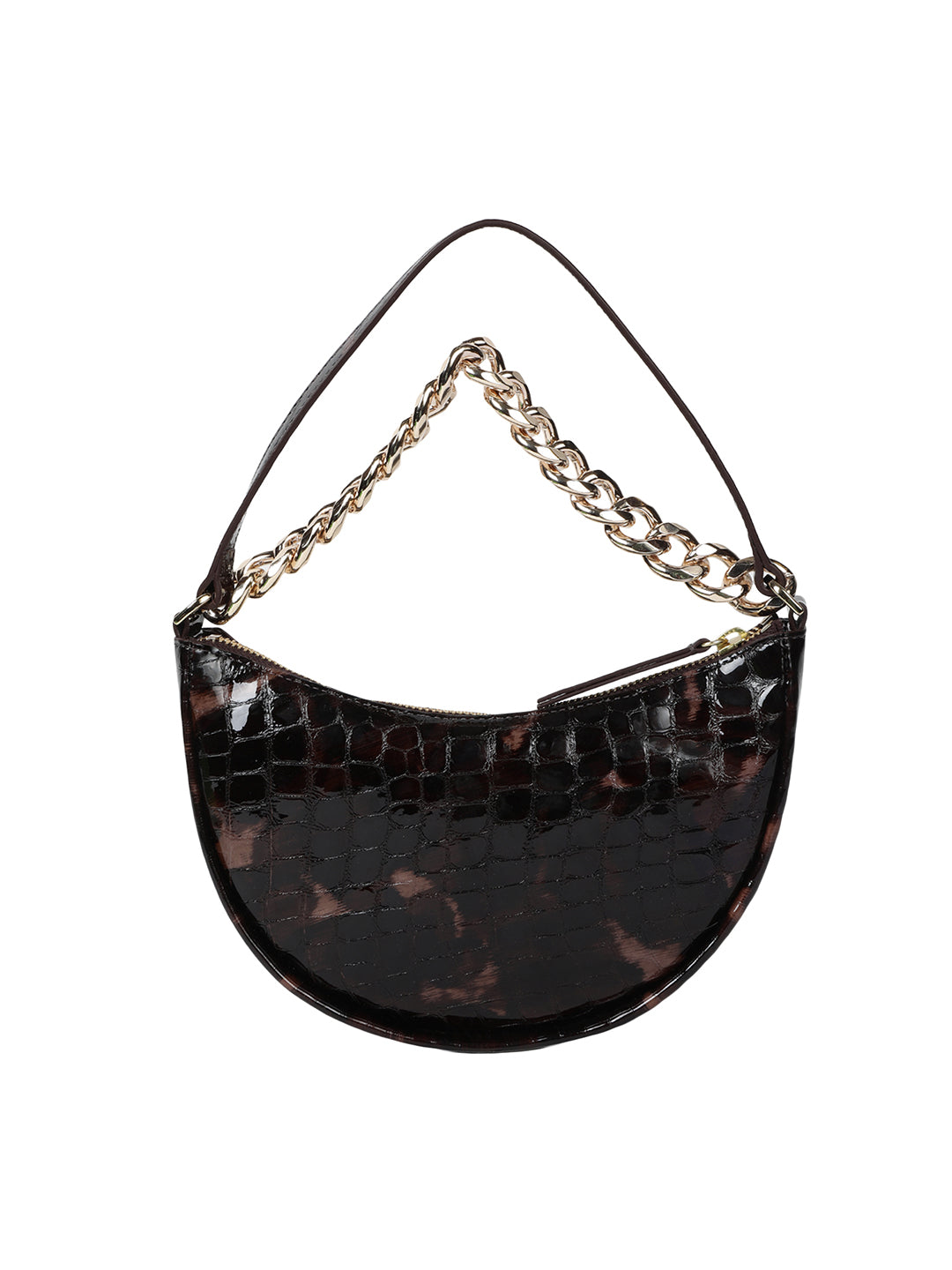 Barletta Dark Brown Leather Wristlet