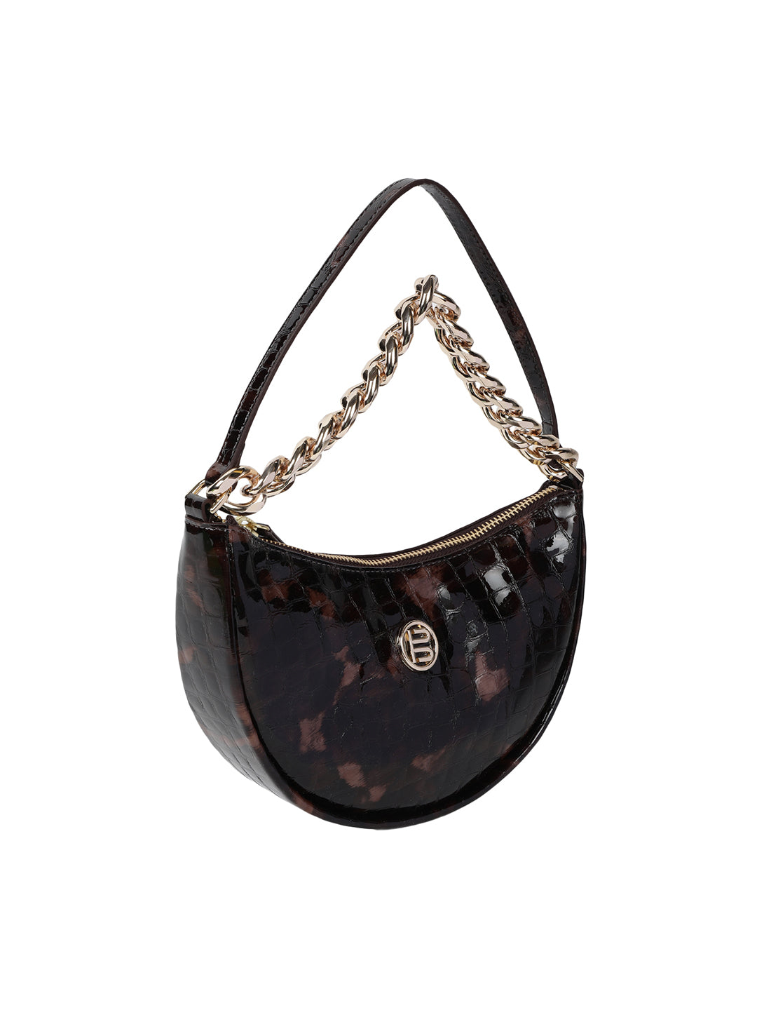 Barletta Dark Brown Leather Wristlet