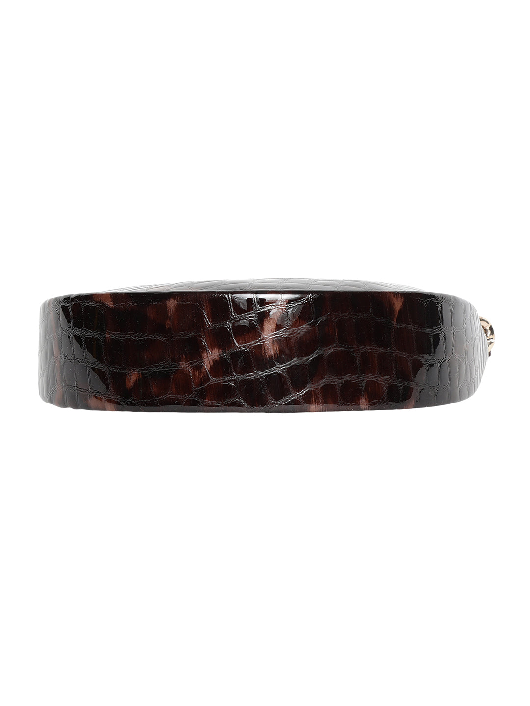 Barletta Dark Brown Leather Wristlet