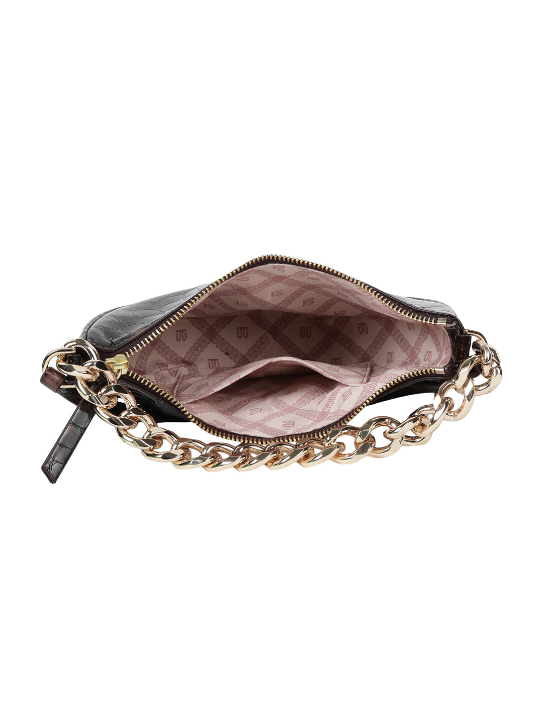 Barletta Dark Brown Leather Wristlet