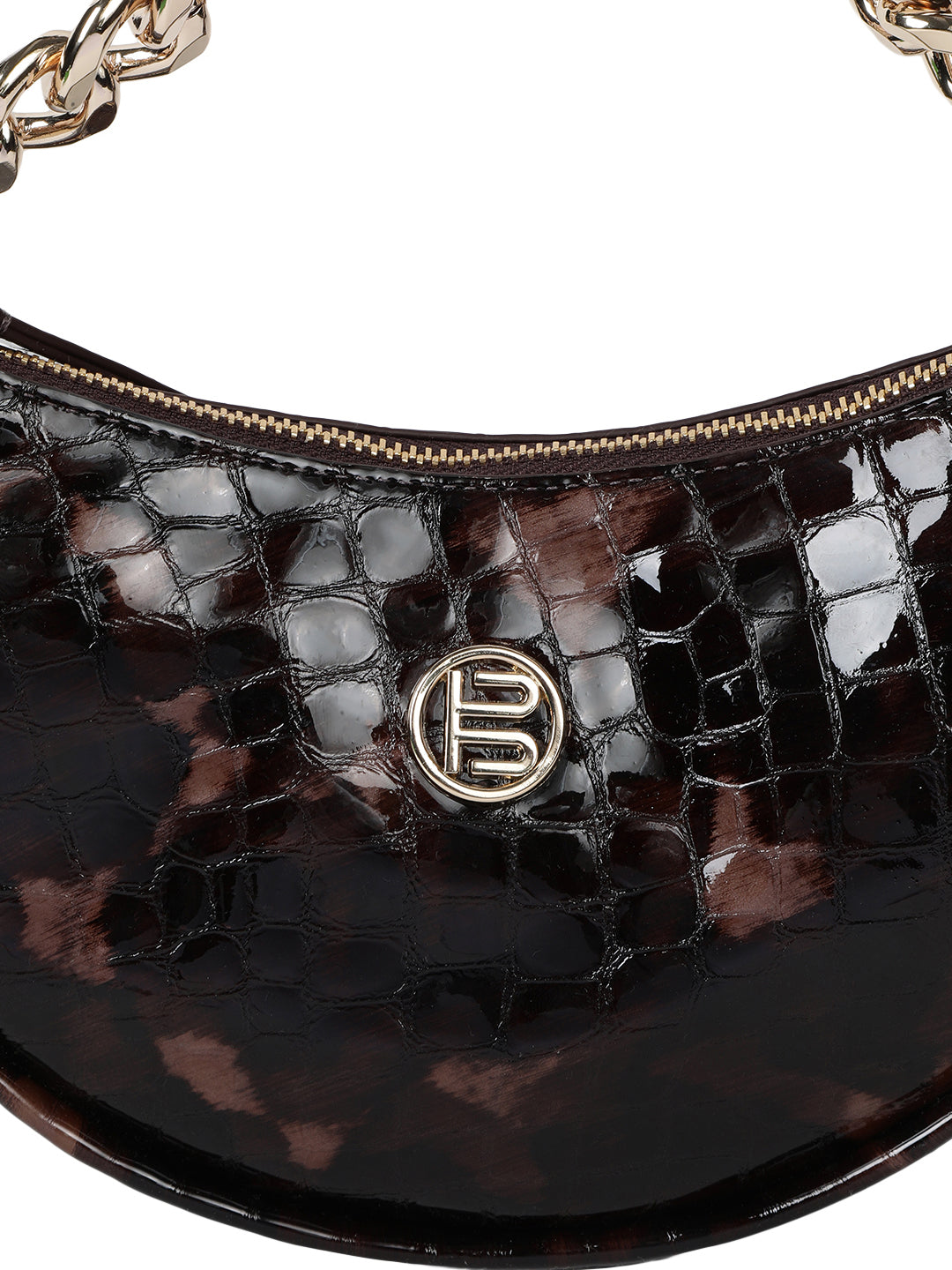 Barletta Dark Brown Leather Wristlet
