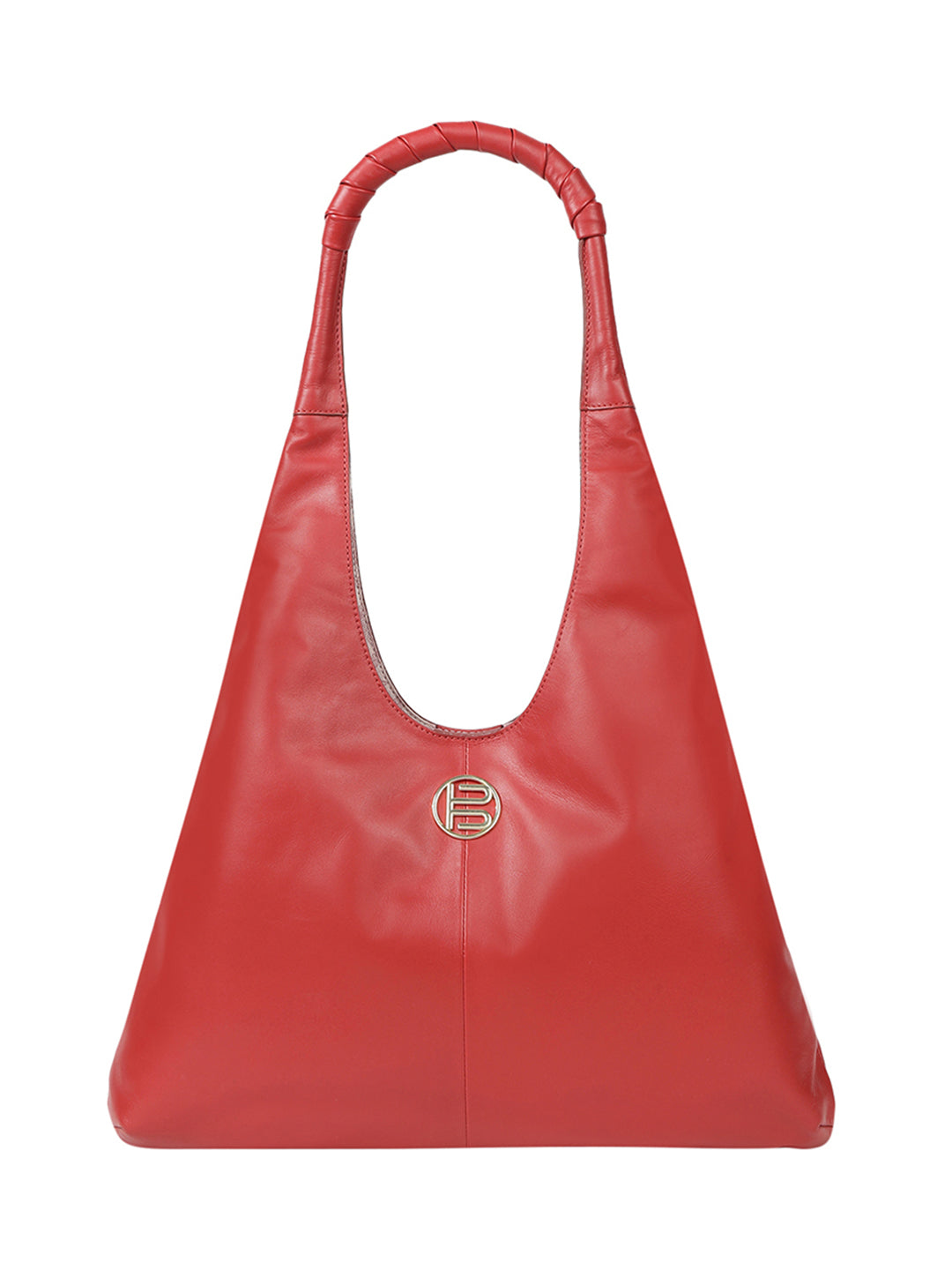 Solomeo Red Leather Hobo Bag