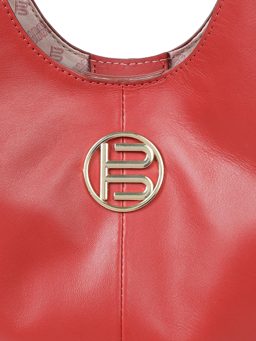 Solomeo Red Leather Hobo Bag