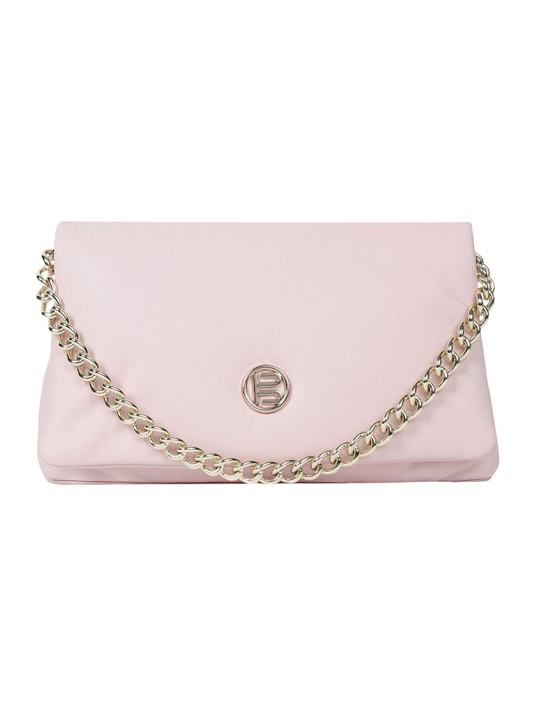 Cascina Pink Leather Clutch
