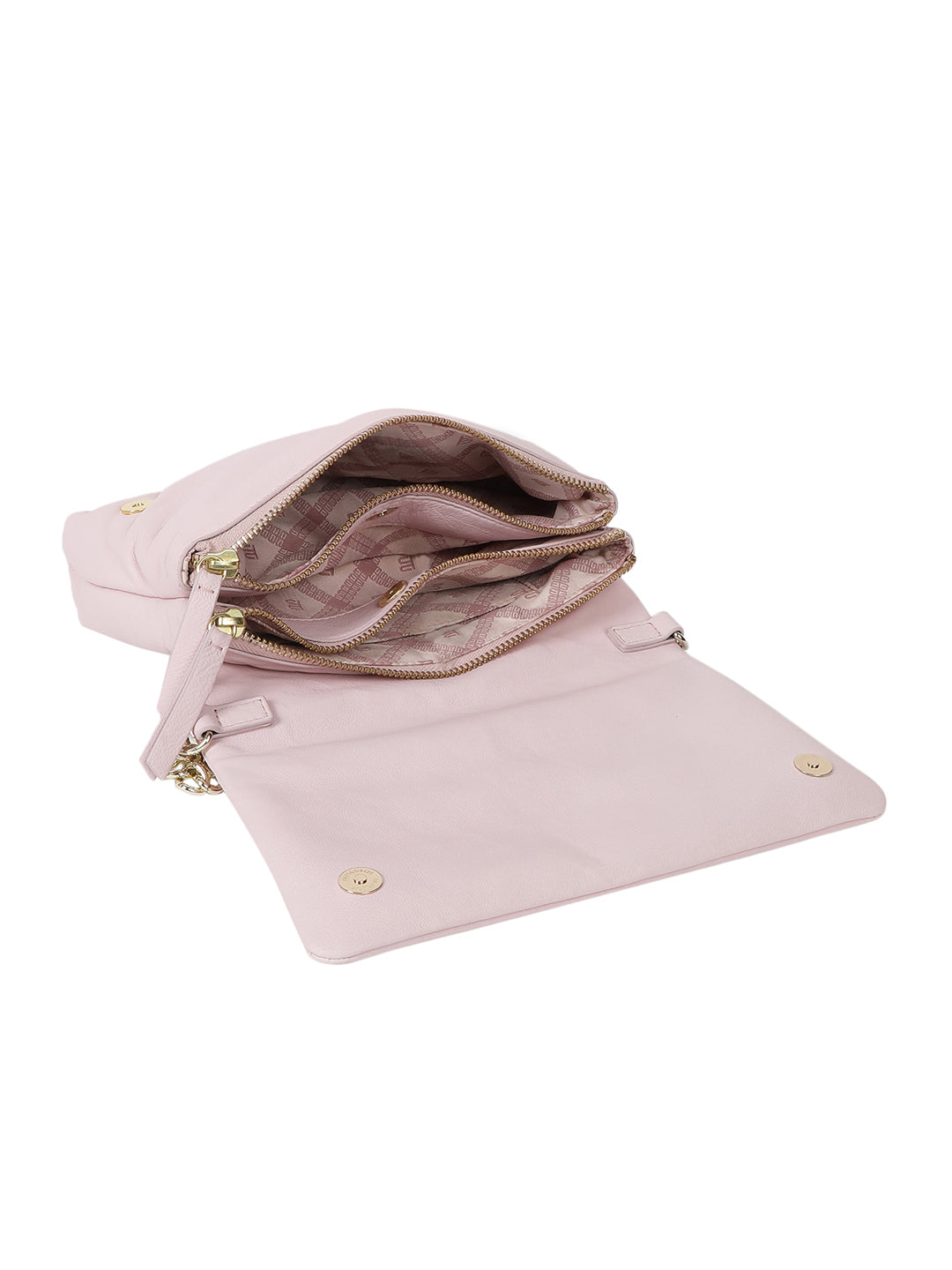 Cascina Pink Leather Clutch