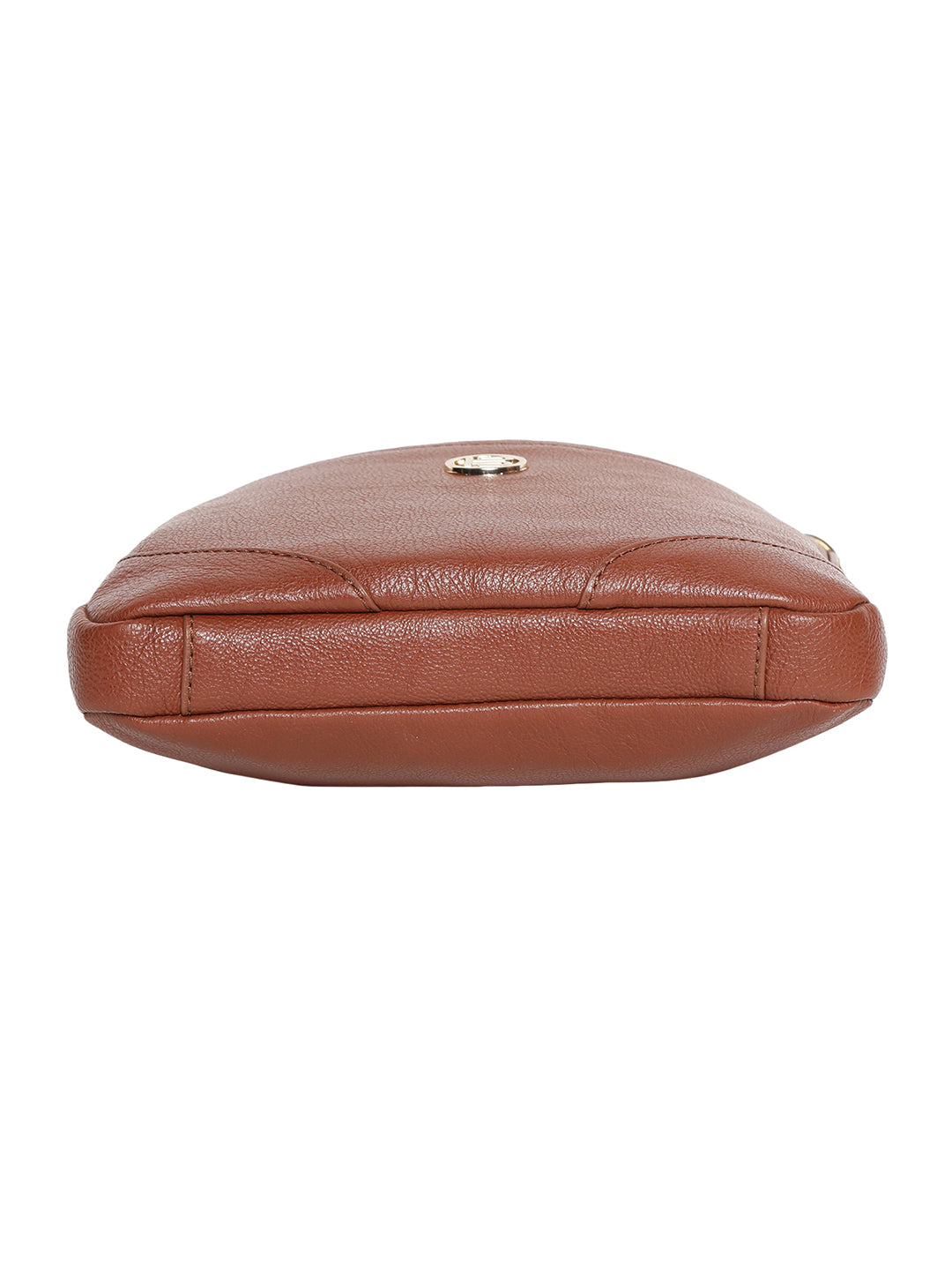 Campania Cognac Leather Cross Body Messenger Bag