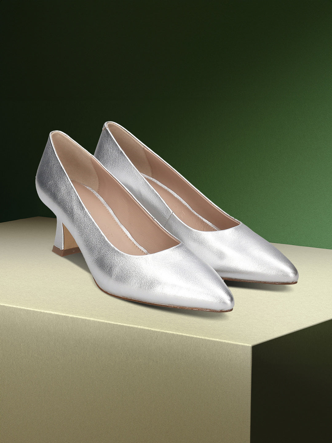 BAGATT Varese Silver Premium Leather Pumps