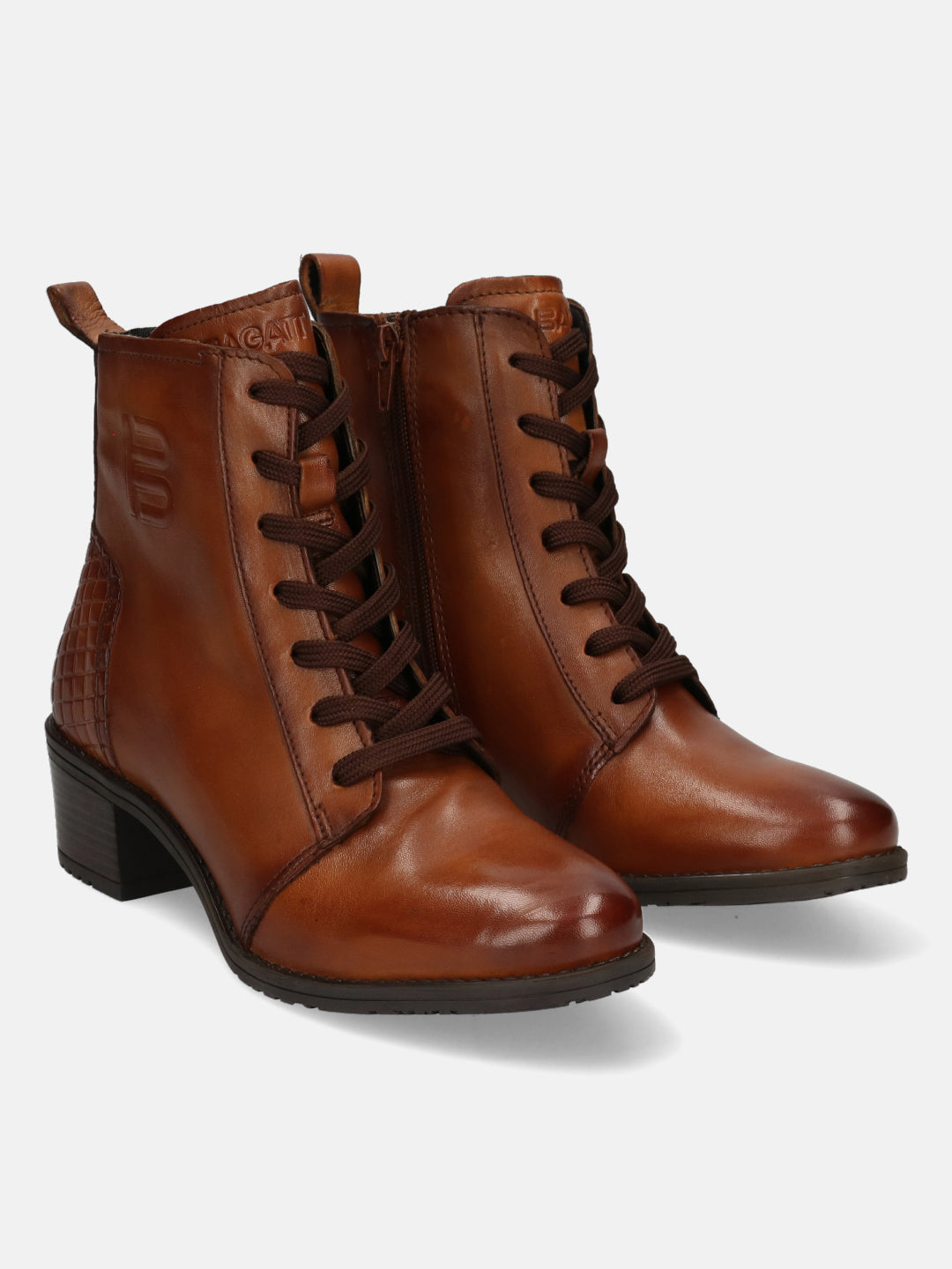 Ruby Cognac Ankle Boots - BAGATT