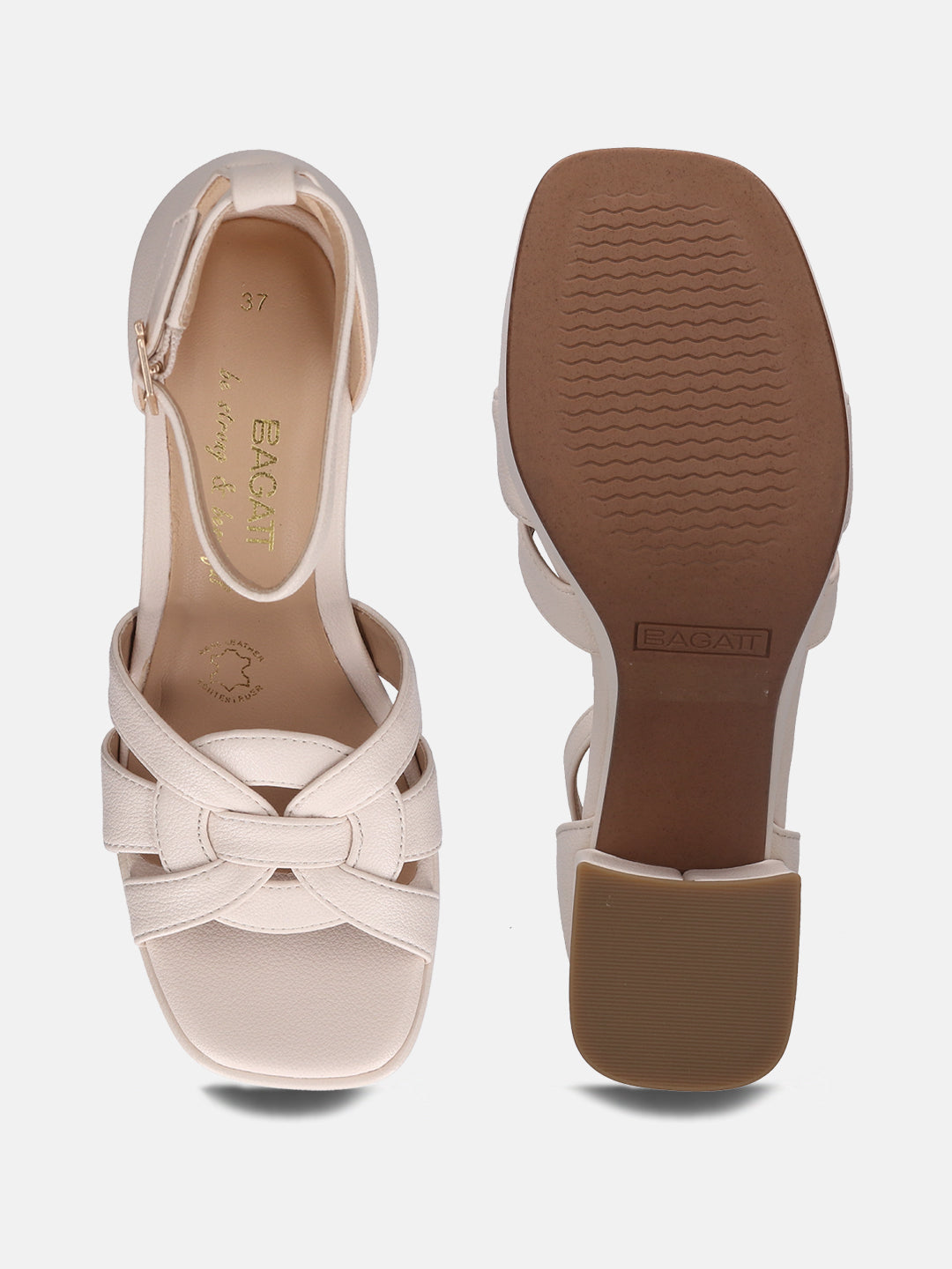 Cesena Beige Block Heels - BAGATT
