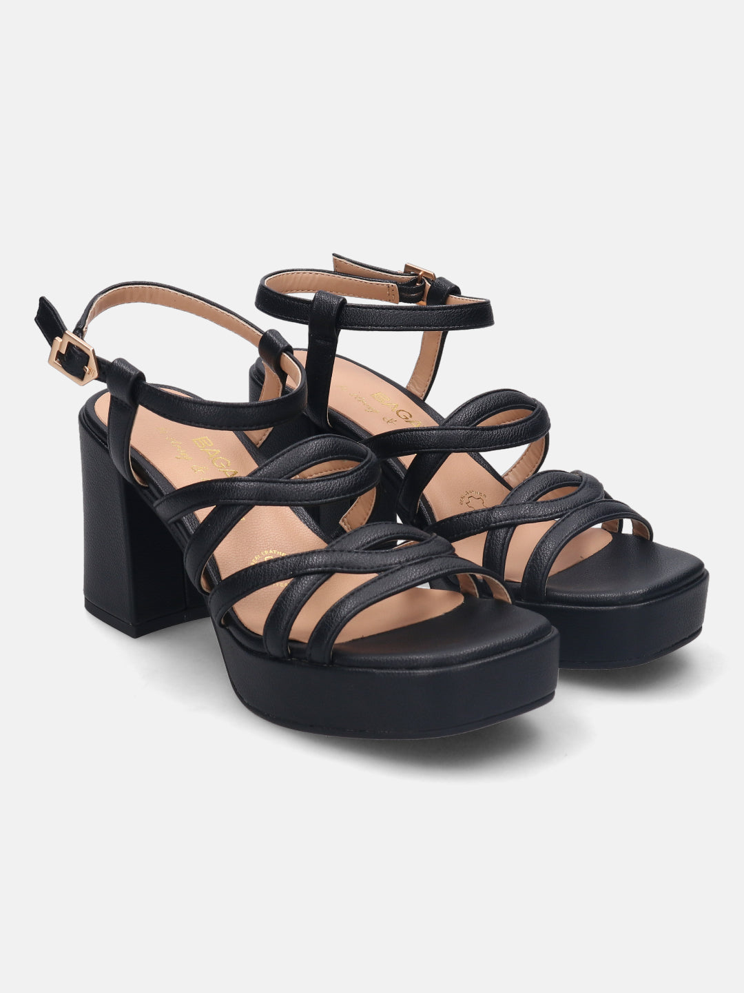 BAGATT Cesena Beige Block Heels