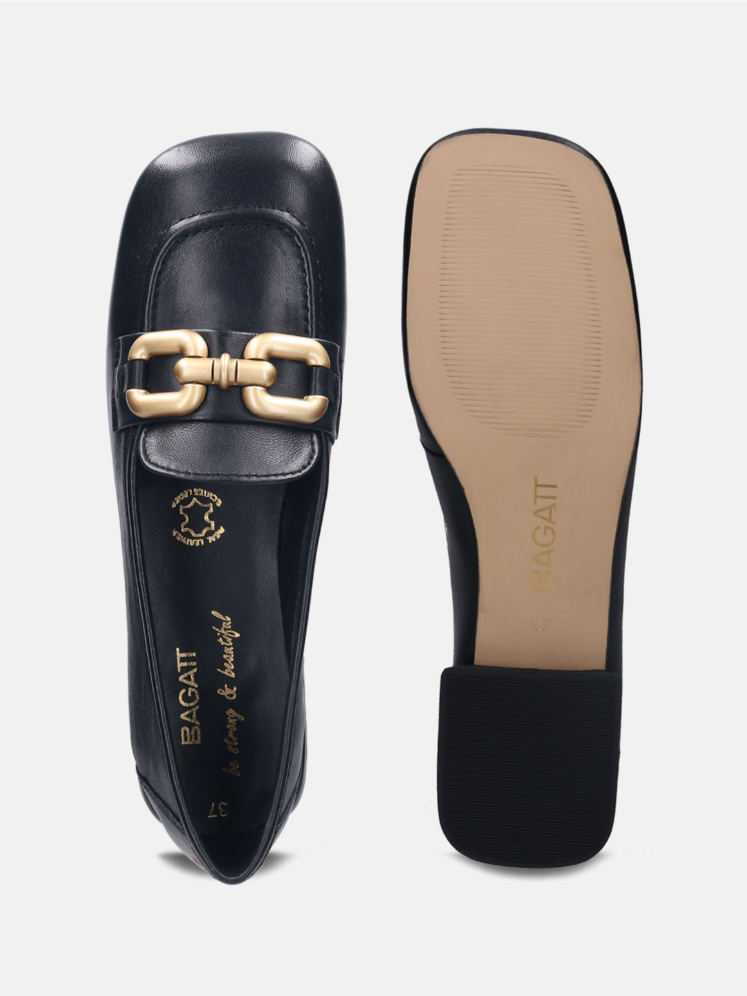 Genova Black Loafers - BAGATT