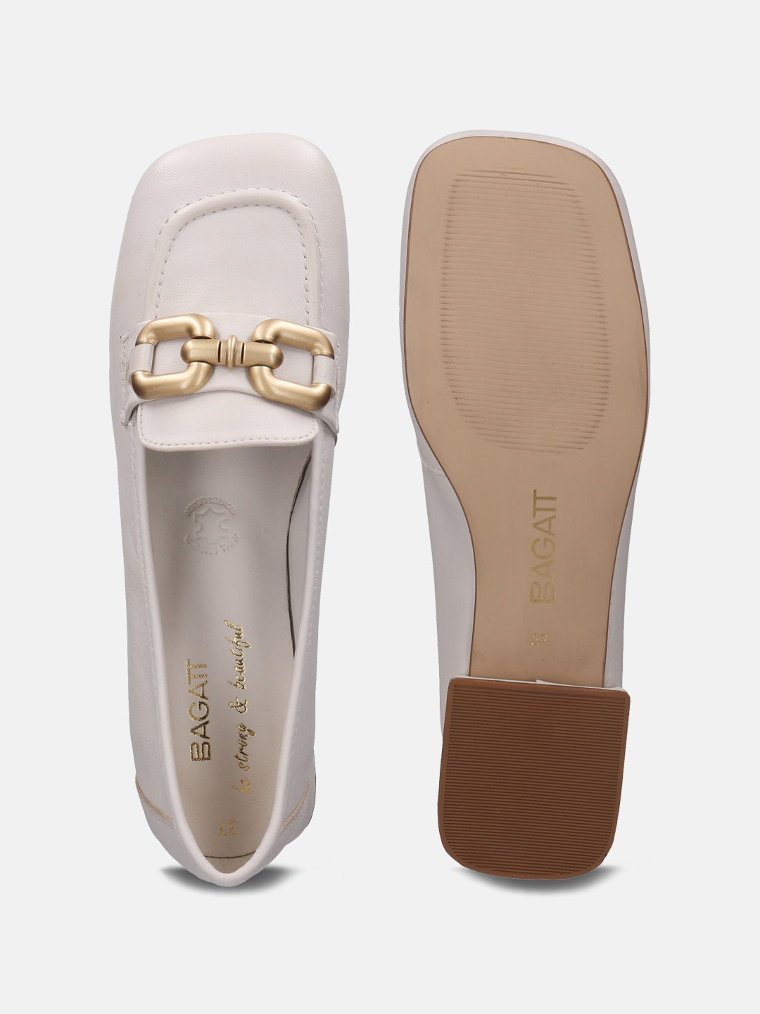 Genova White Loafers - BAGATT
