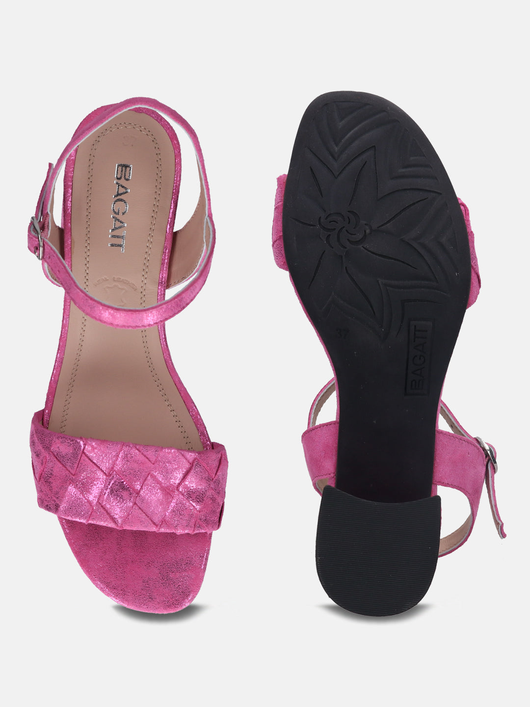 Vaiana Pink Block Heels - BAGATT