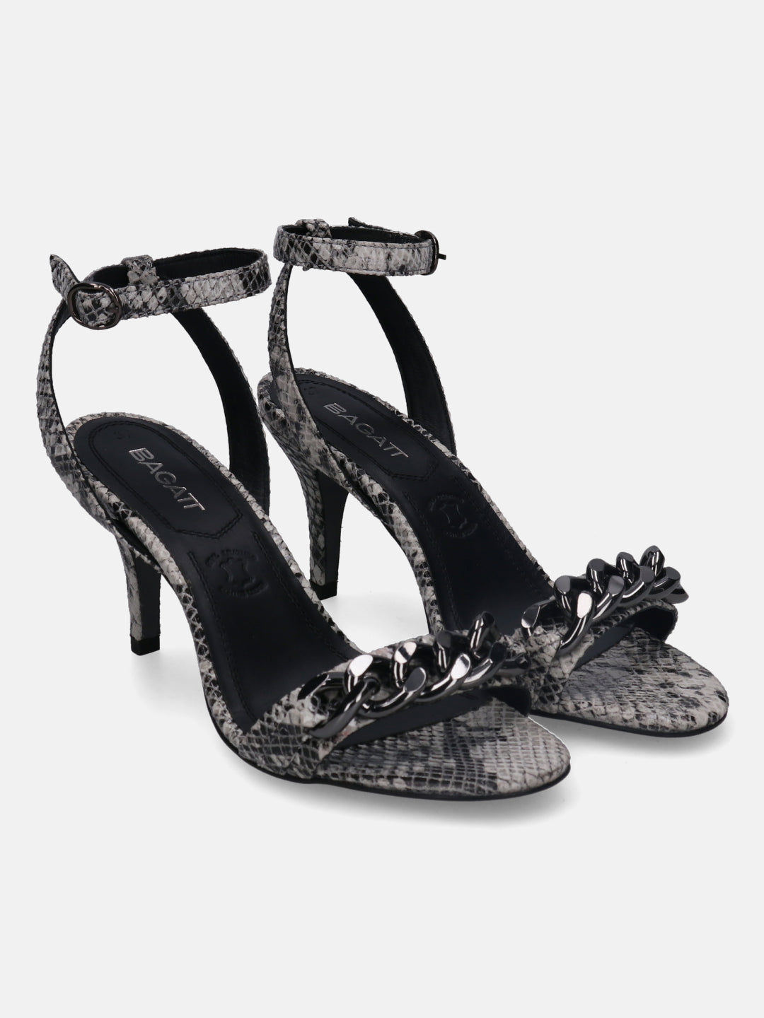 Silvana Black & Silver Stliettos - BAGATT