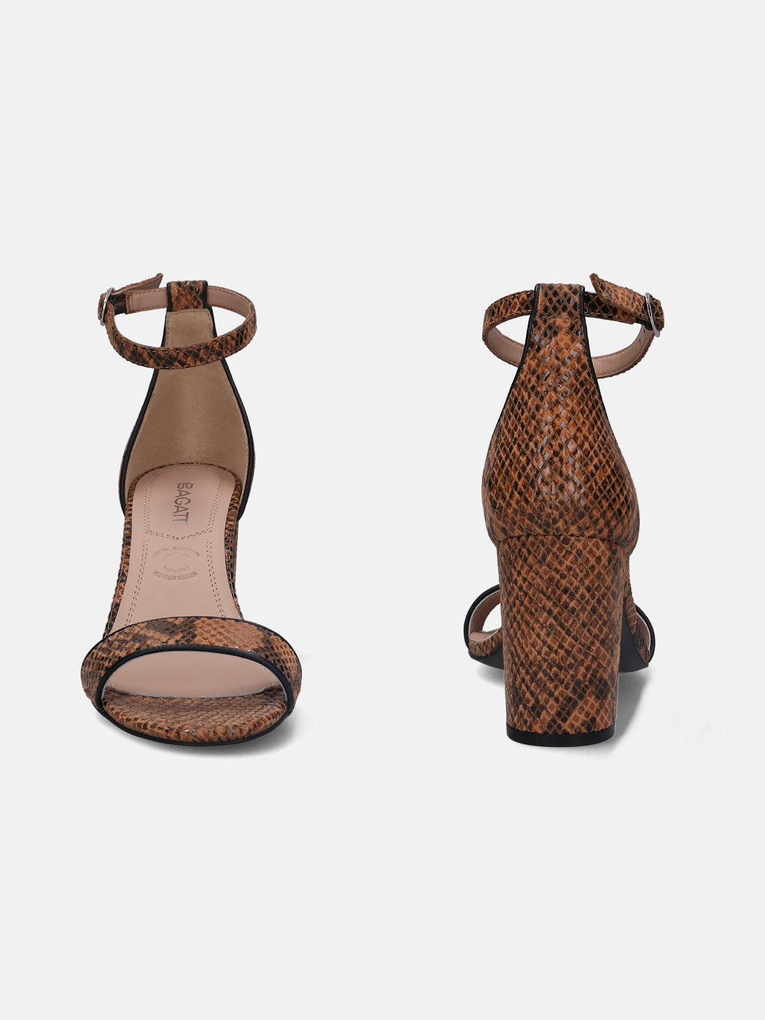 Silvana Evo Brown Block Heels - BAGATT