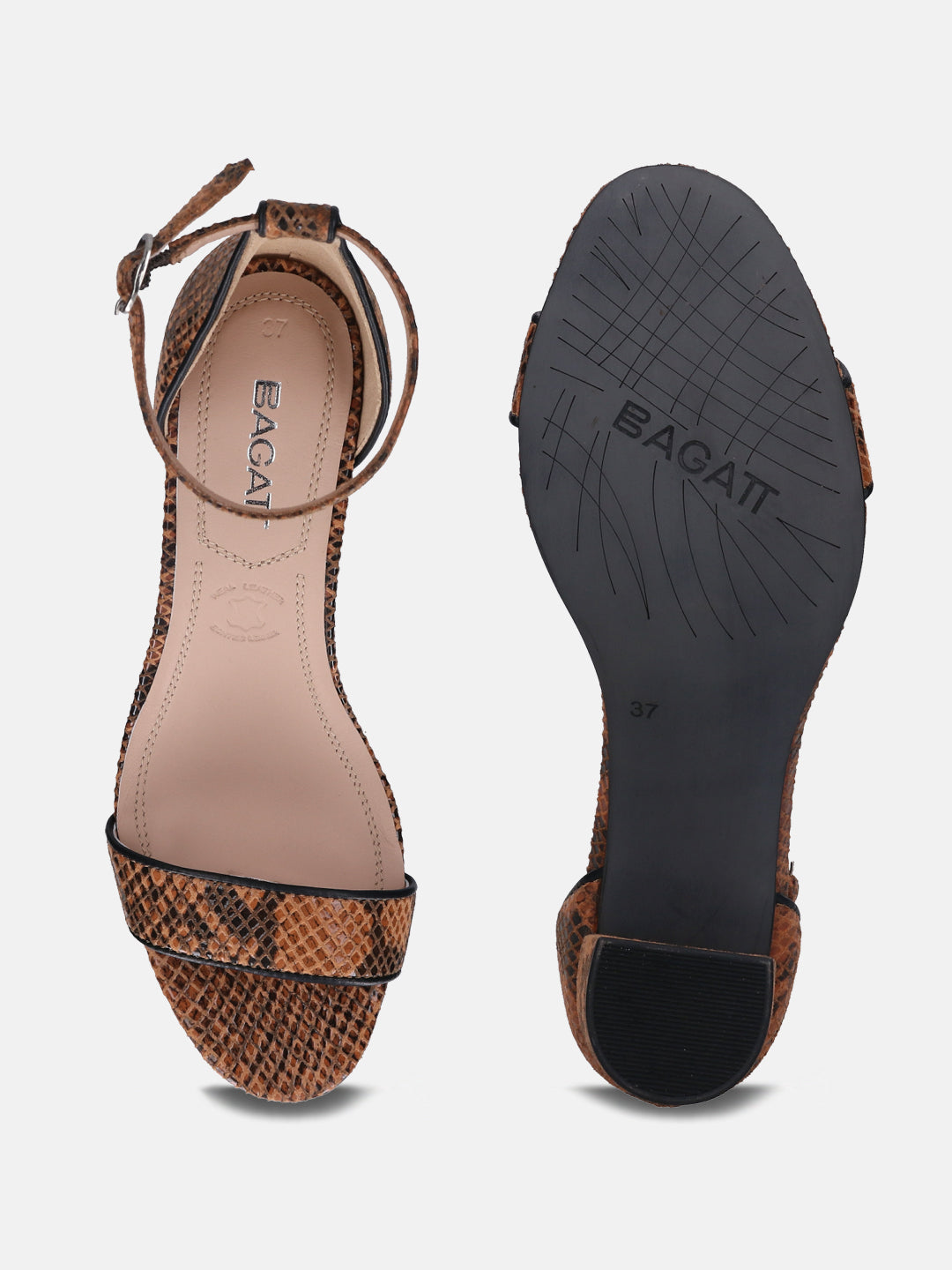 Silvana Evo Brown Block Heels - BAGATT